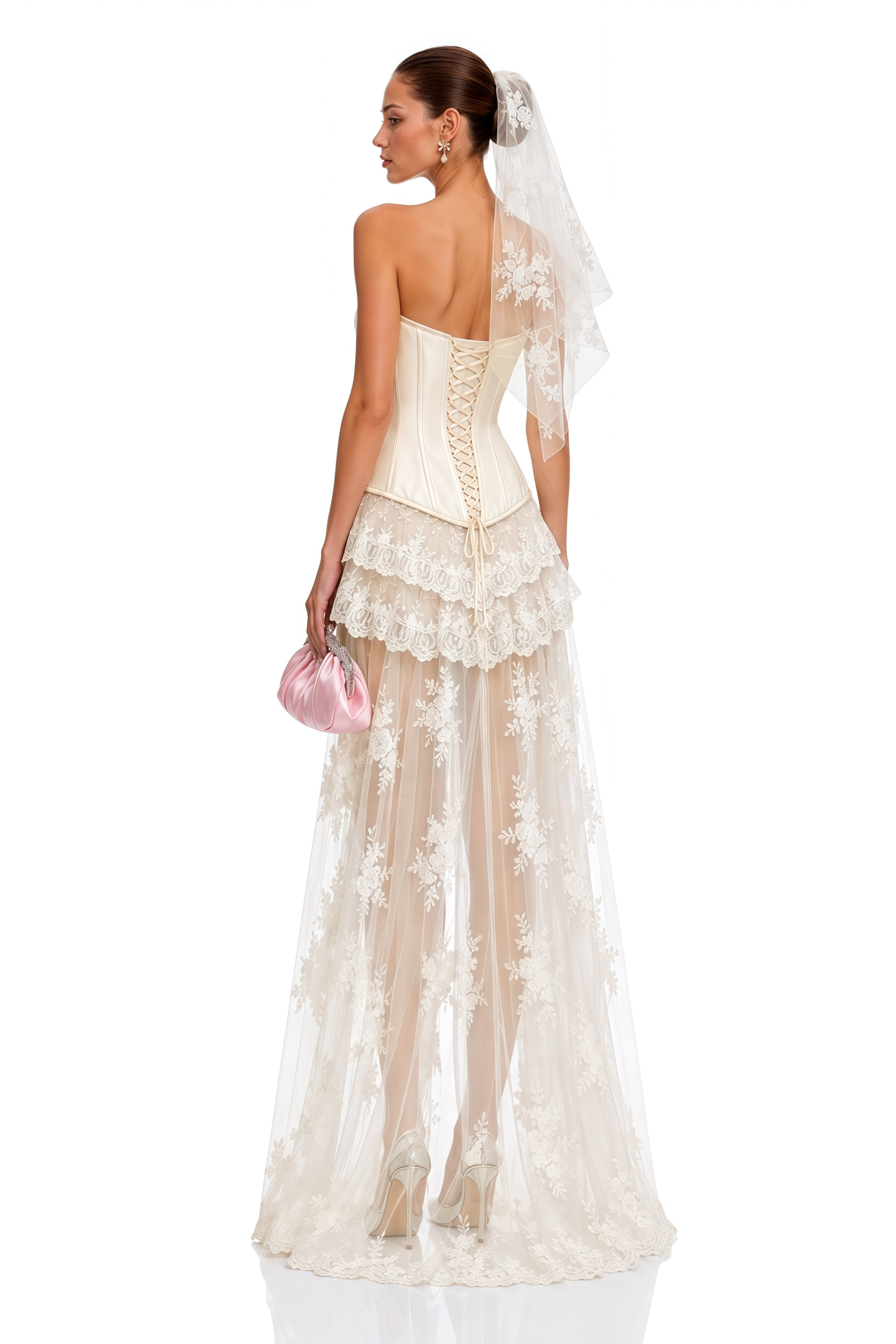 Isabella White Lace Corset Top & Maxi Skirt Set