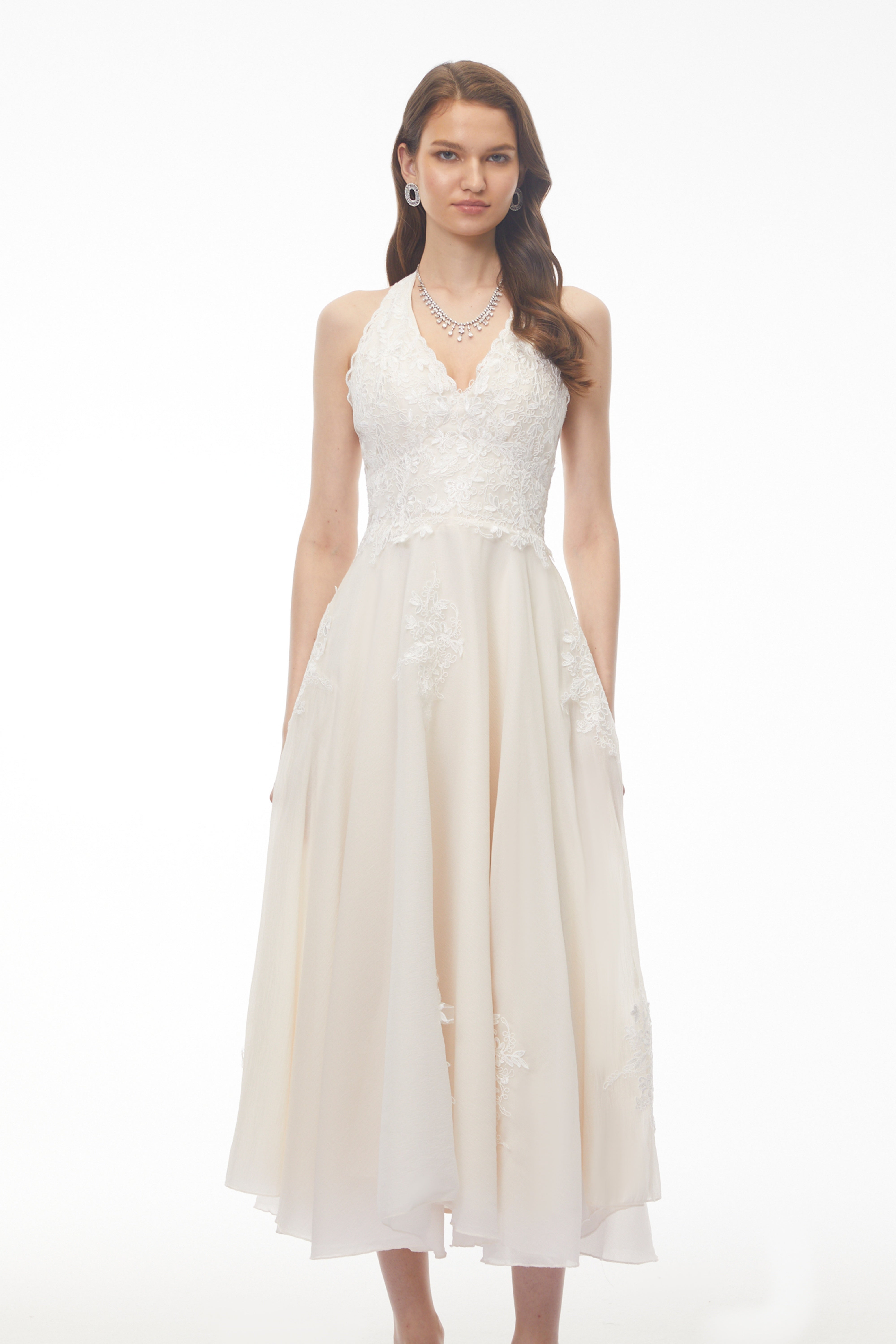 Jasmine White Lace Sweetheart Midi Dress – Miss Rosier - Women's
