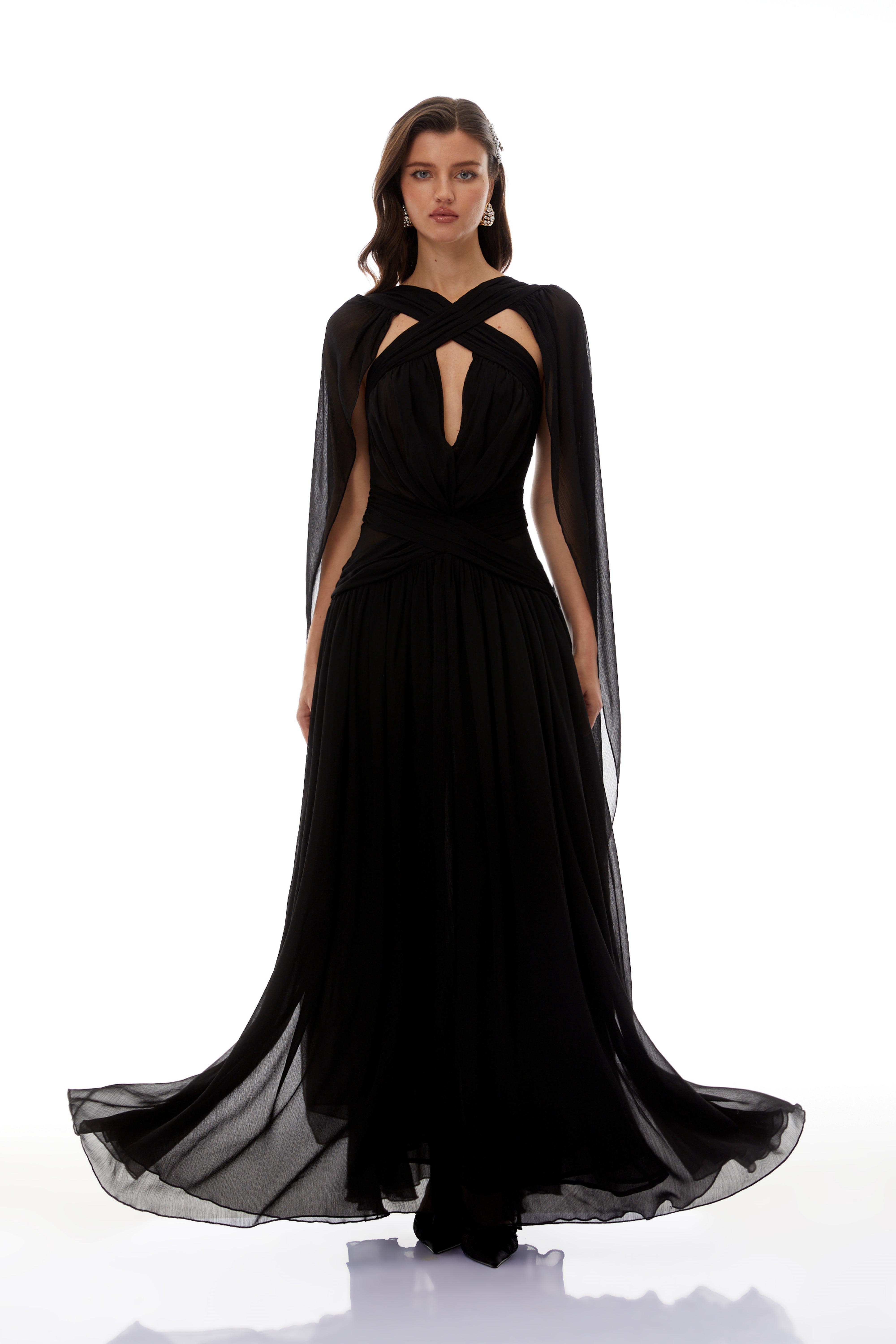Jorge Black Open Back Ribbon Maxi Dress – Miss Rosier - Women's