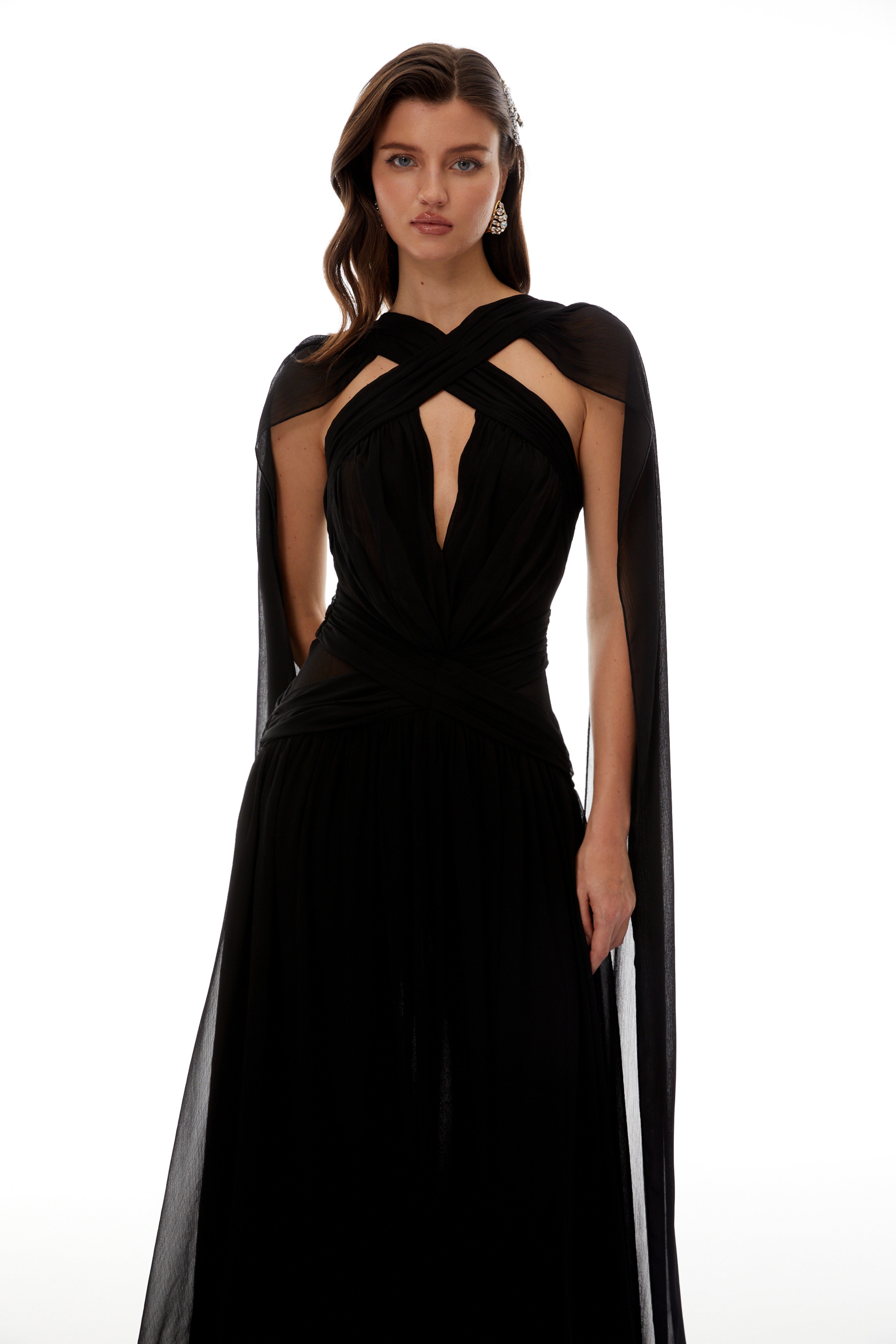 Miss rosier ブラック　ロングドレス Jorge Black Open Back Ribbon Maxi Dress – Miss Rosier - Women's
