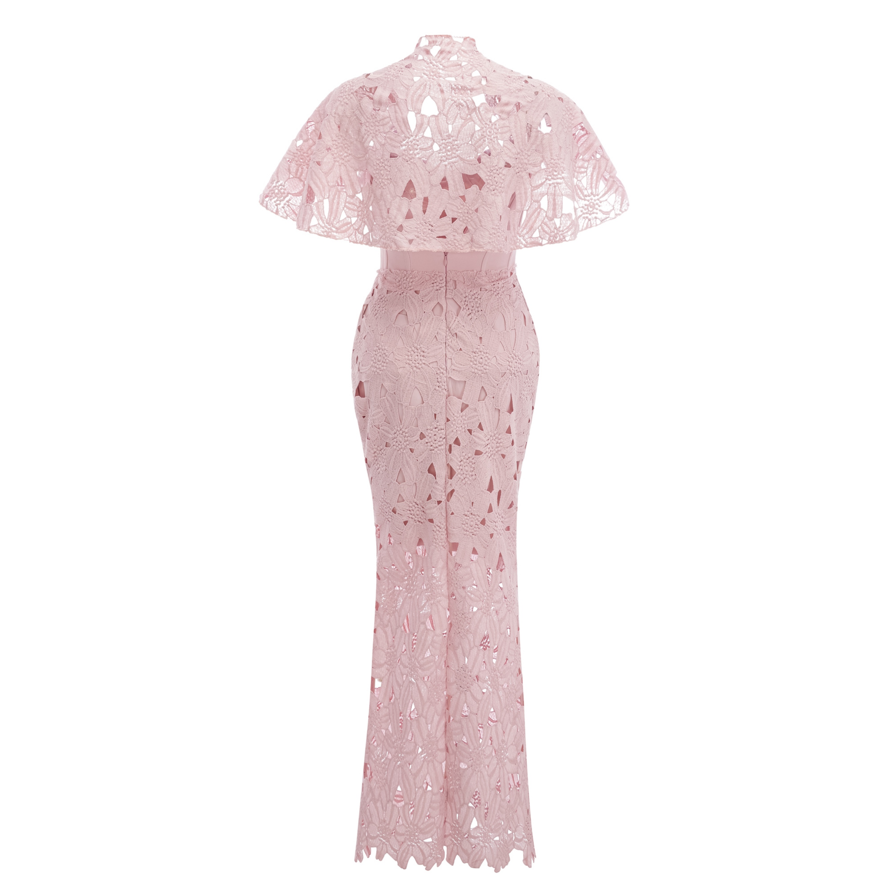 Kamila Pink Solid Color Maxi Dress with Cut-Outs