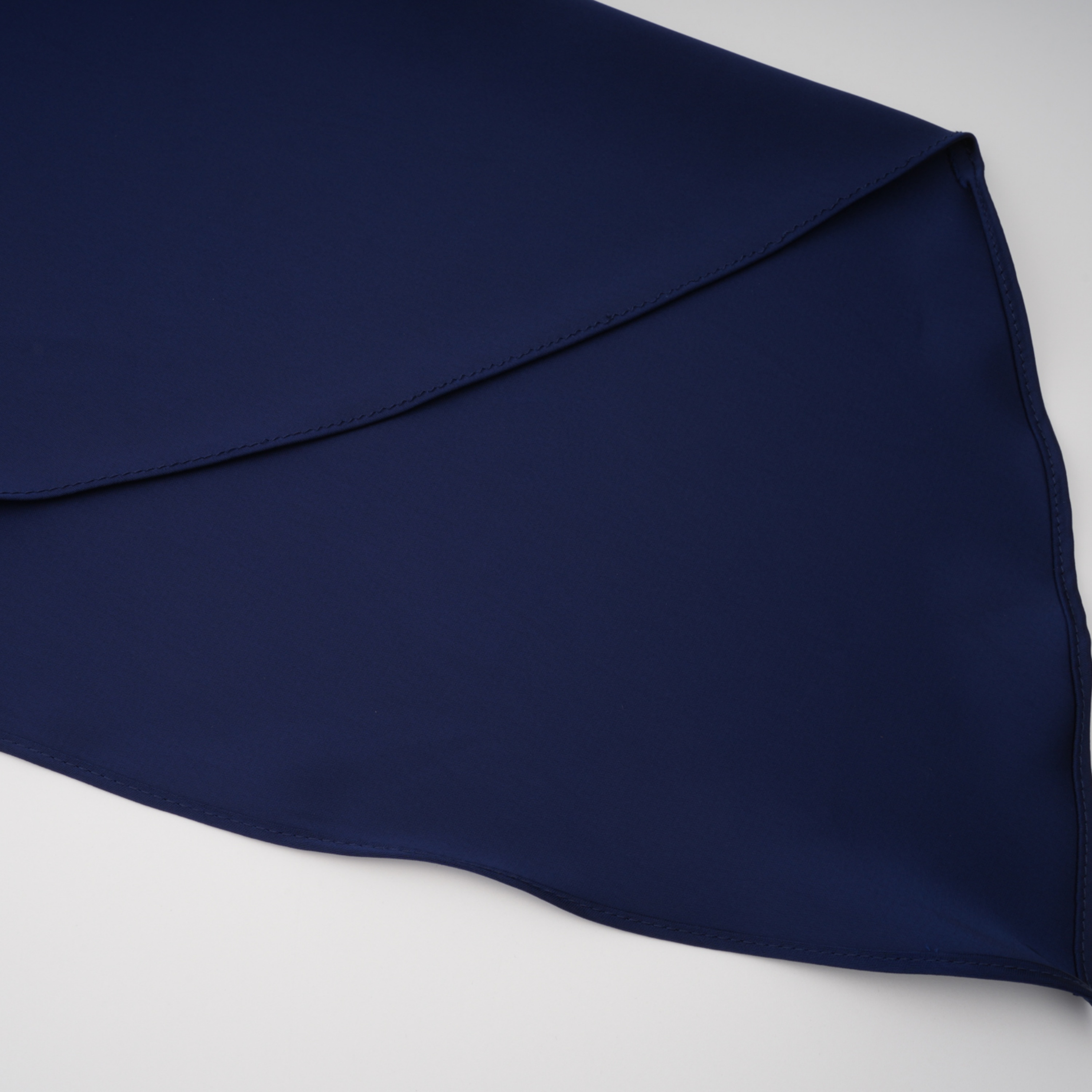 Kerttu Navy Blue Ruched Maxi Dress with Asymmetrical Sleeves