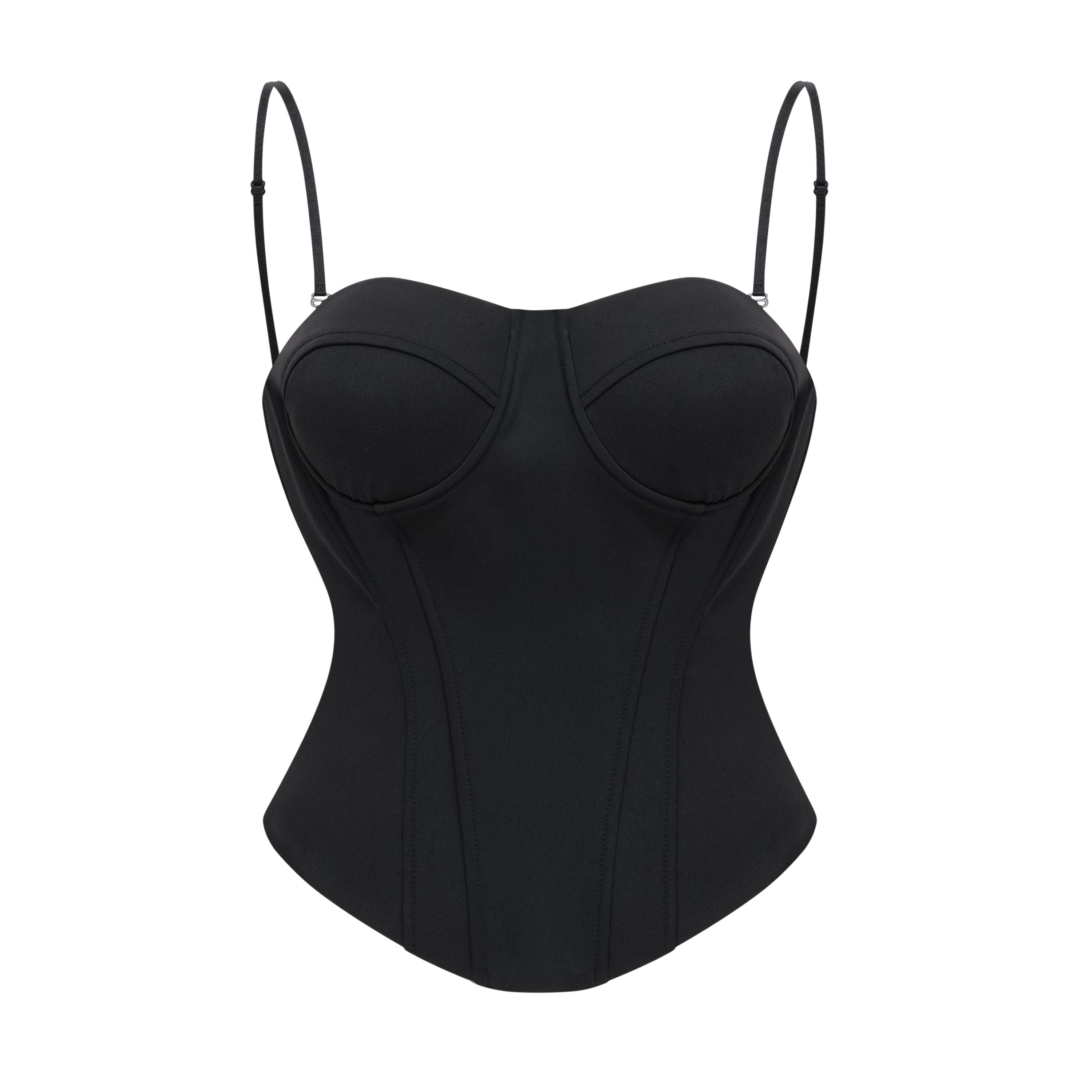 Krasava Black Sweetheart Neckline Top & Trousers Set