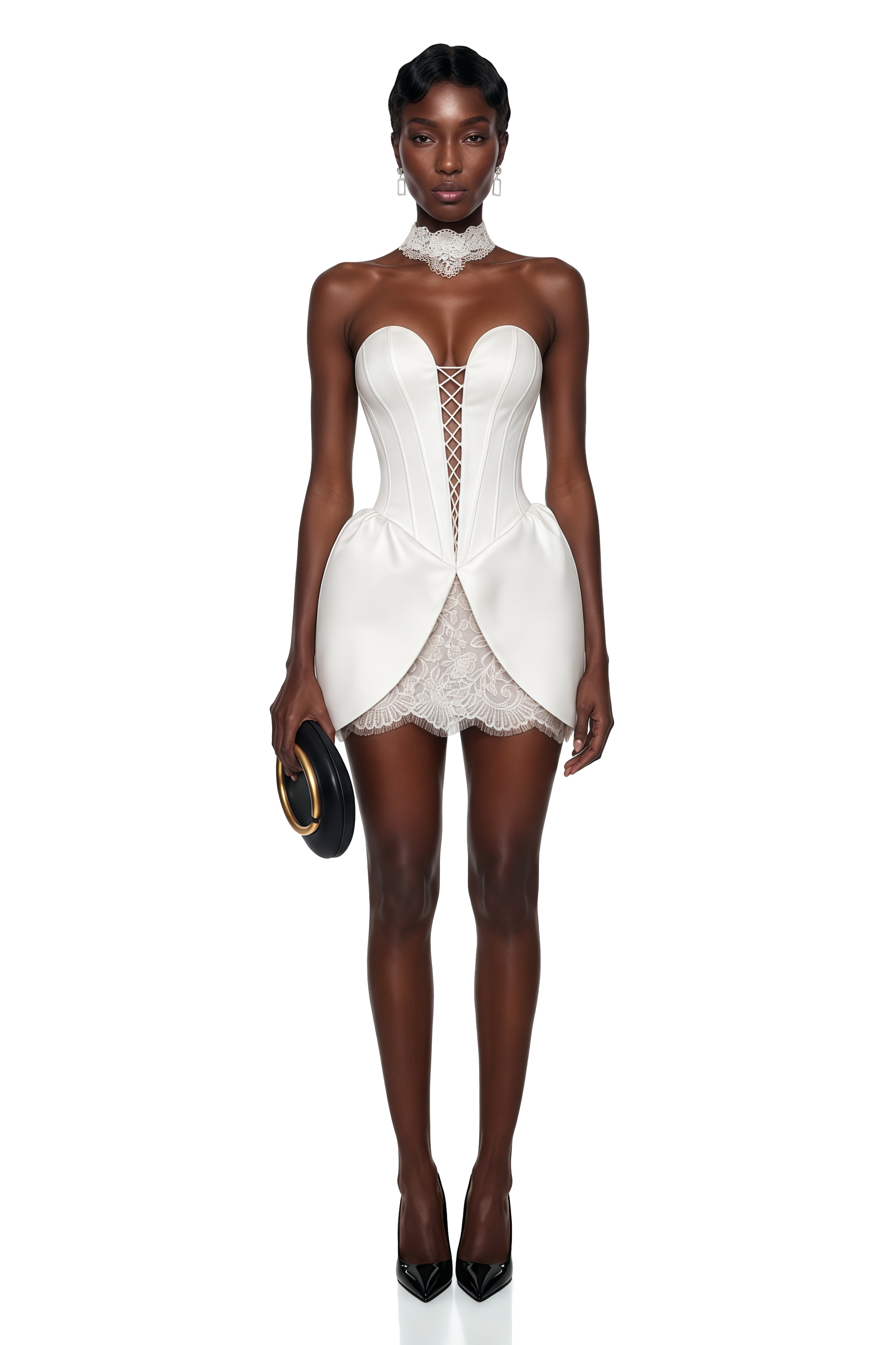 Layla Black Lace Panel Mini Dress – Miss Rosier - Women's Online
