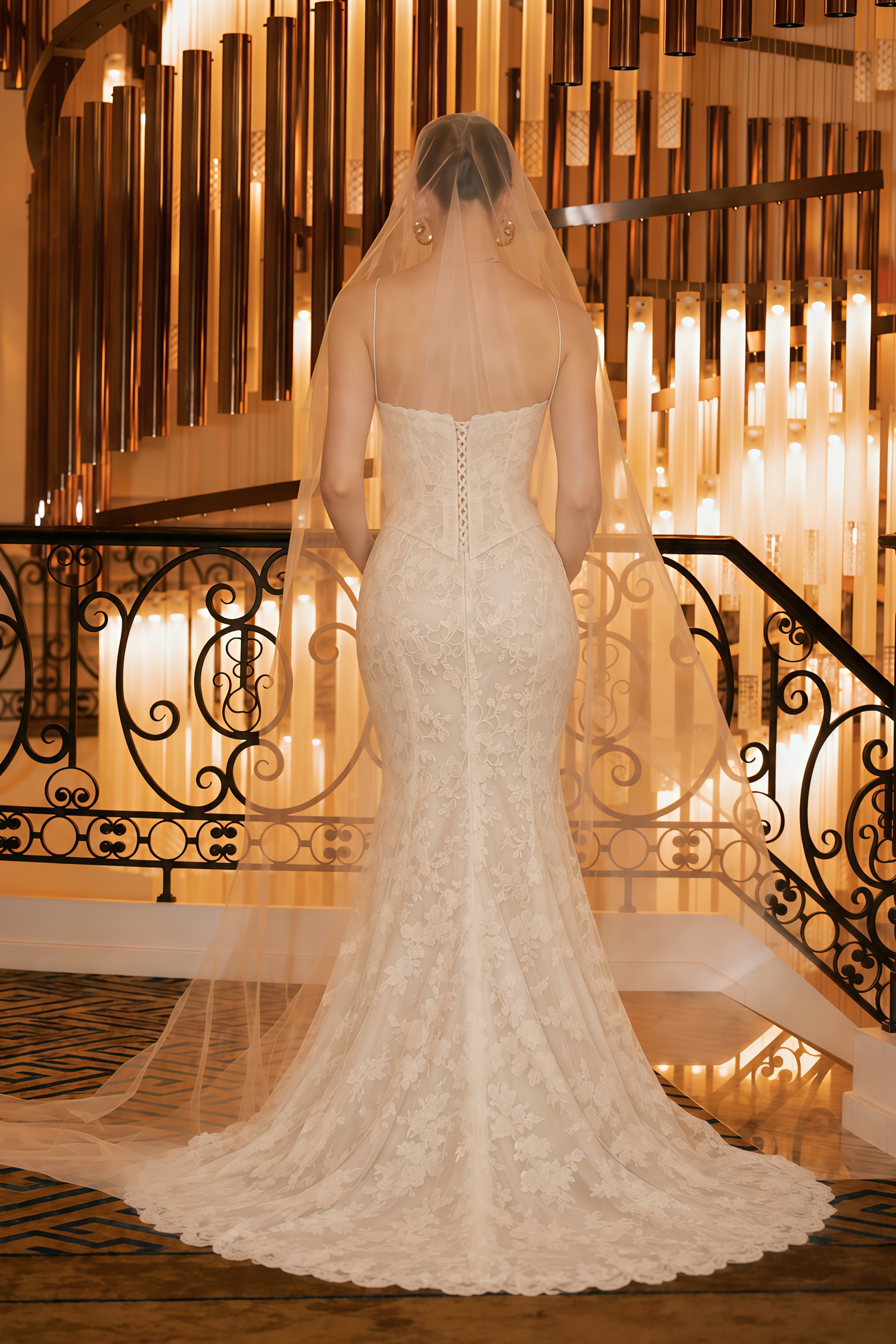 Leonie Ivory Lace Strapless Corset Top & Mermaid Skirt Set