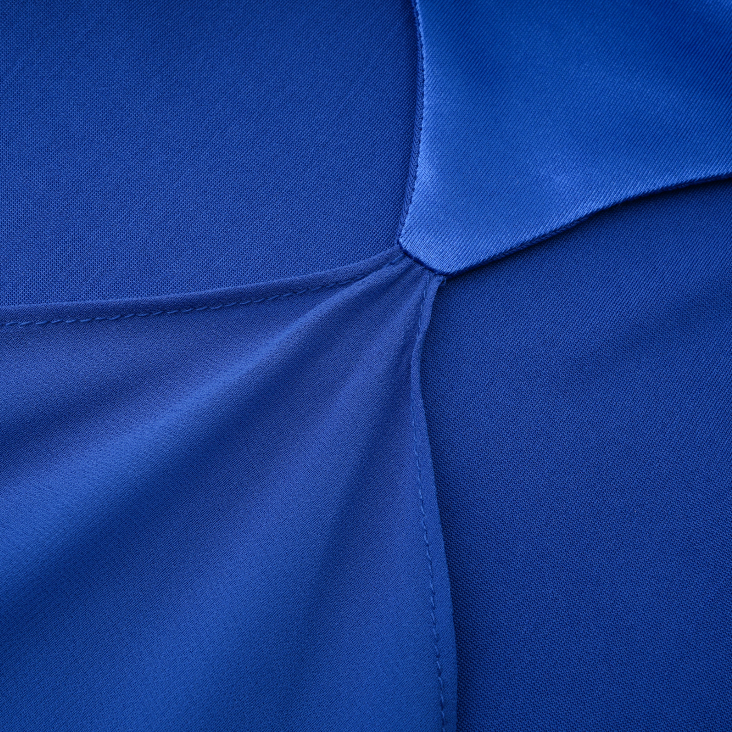 Lilou Blue Backless Satin Maxi Dress with Chiffon Drape