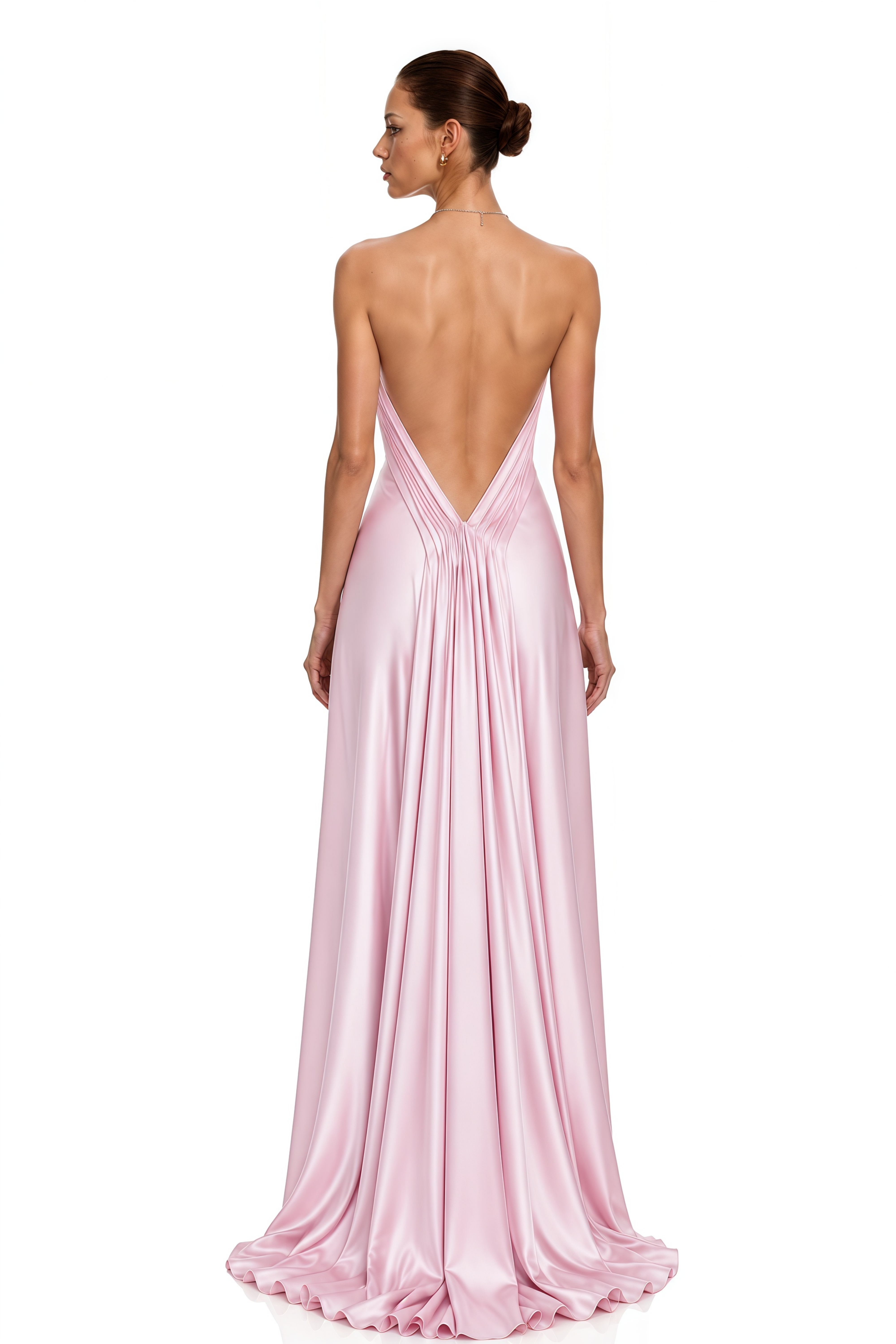 Lorelei Pink Halterneck Draped Maxi Dress