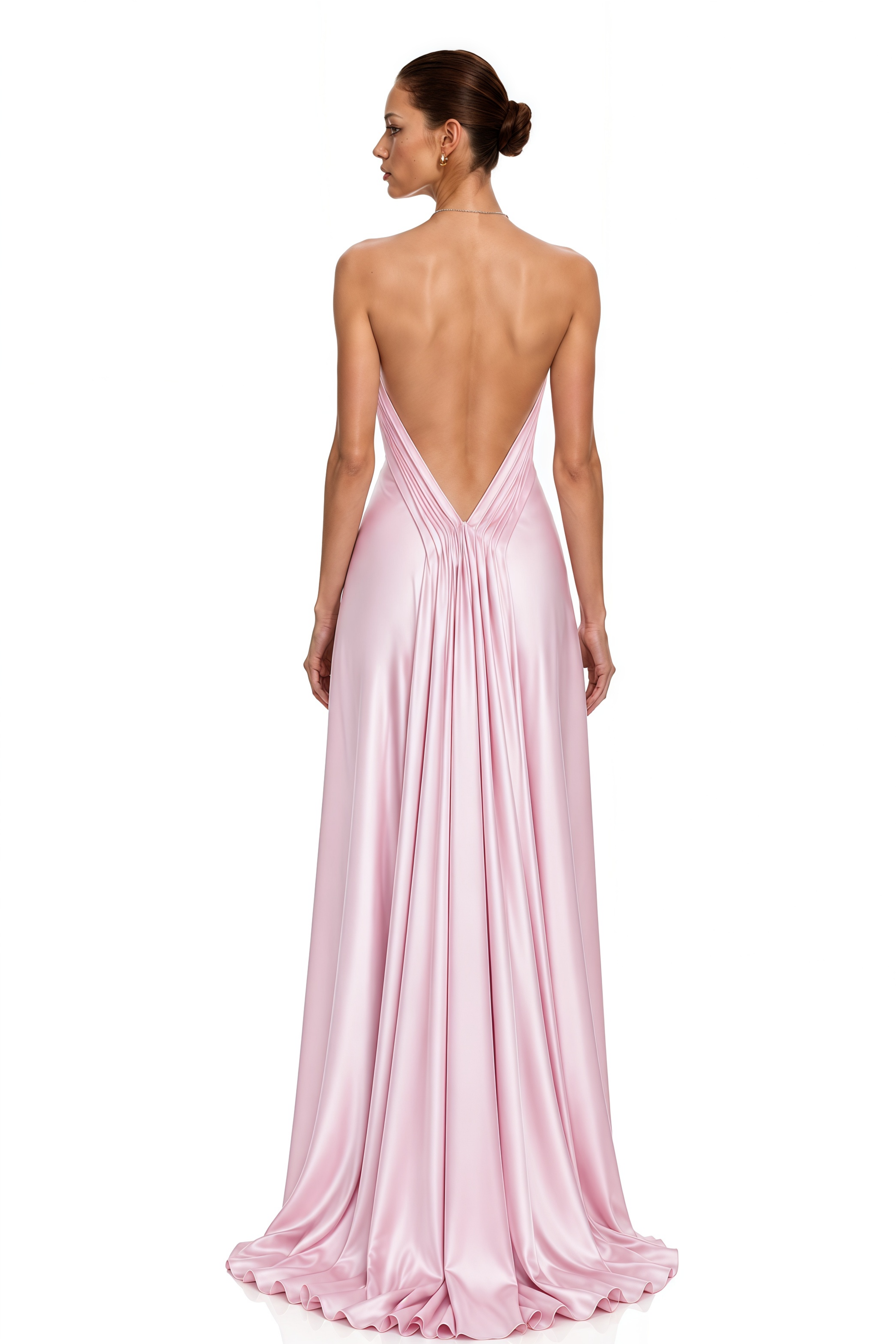 Lorelei Pink Halterneck Draped Maxi Dress