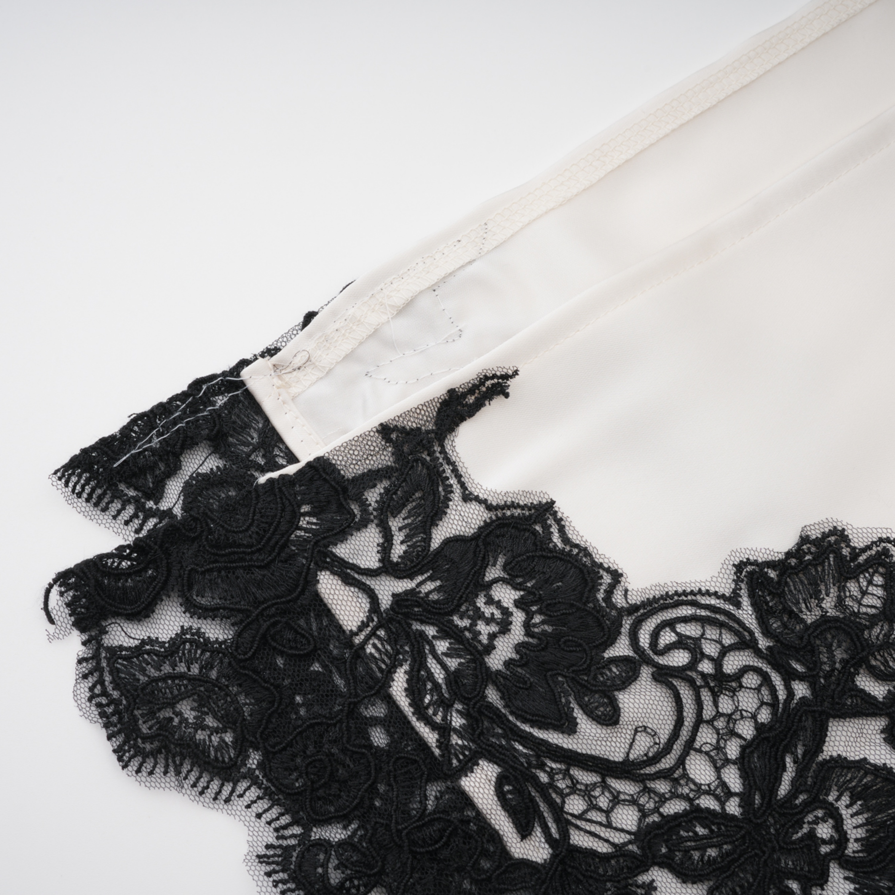 Mabel White Cape Top & Wide Leg Trousers Set with Lace Trim