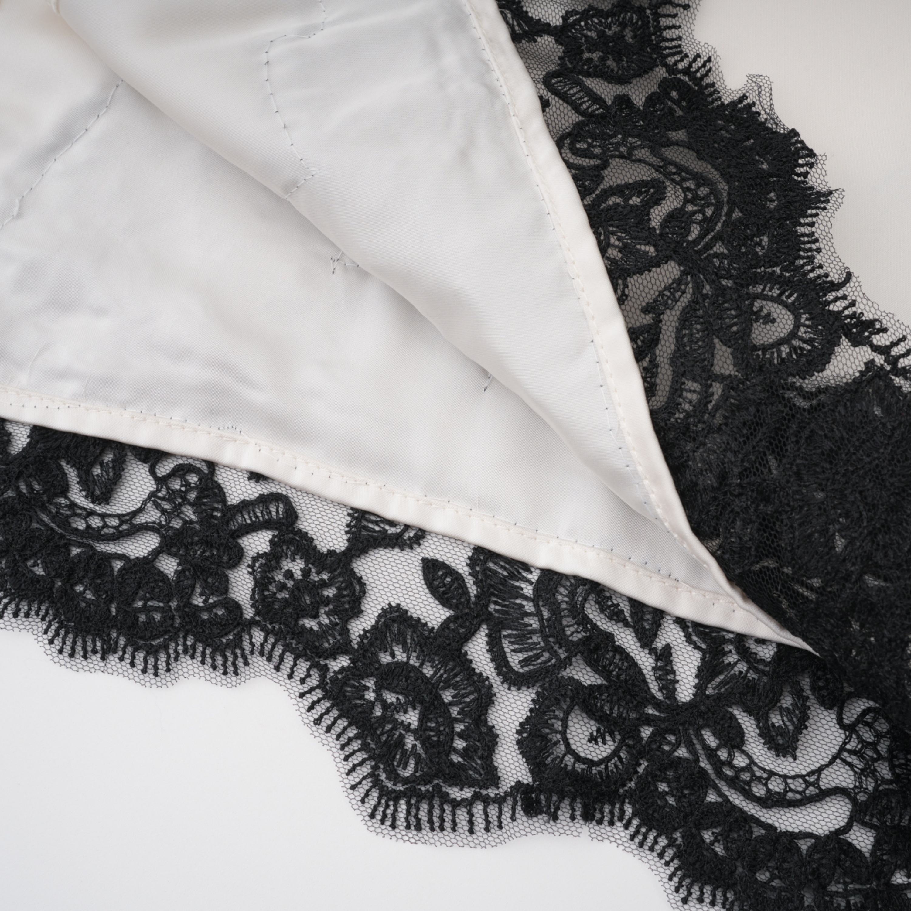 Mabel White Cape Top & Wide Leg Trousers Set with Lace Trim