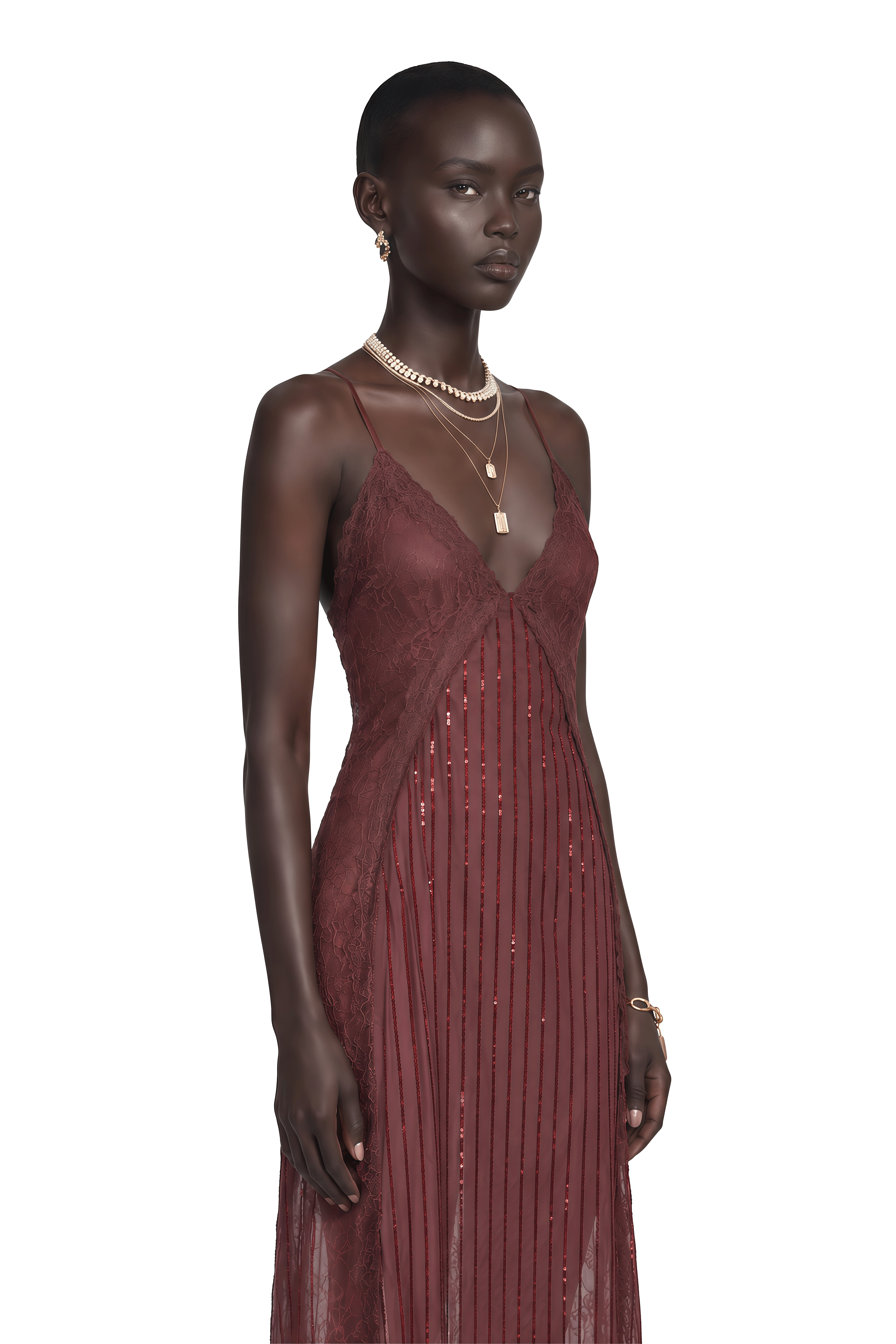 Marceline Chocolate Brown Ruffled Lace Maxi Dress – Miss Rosier