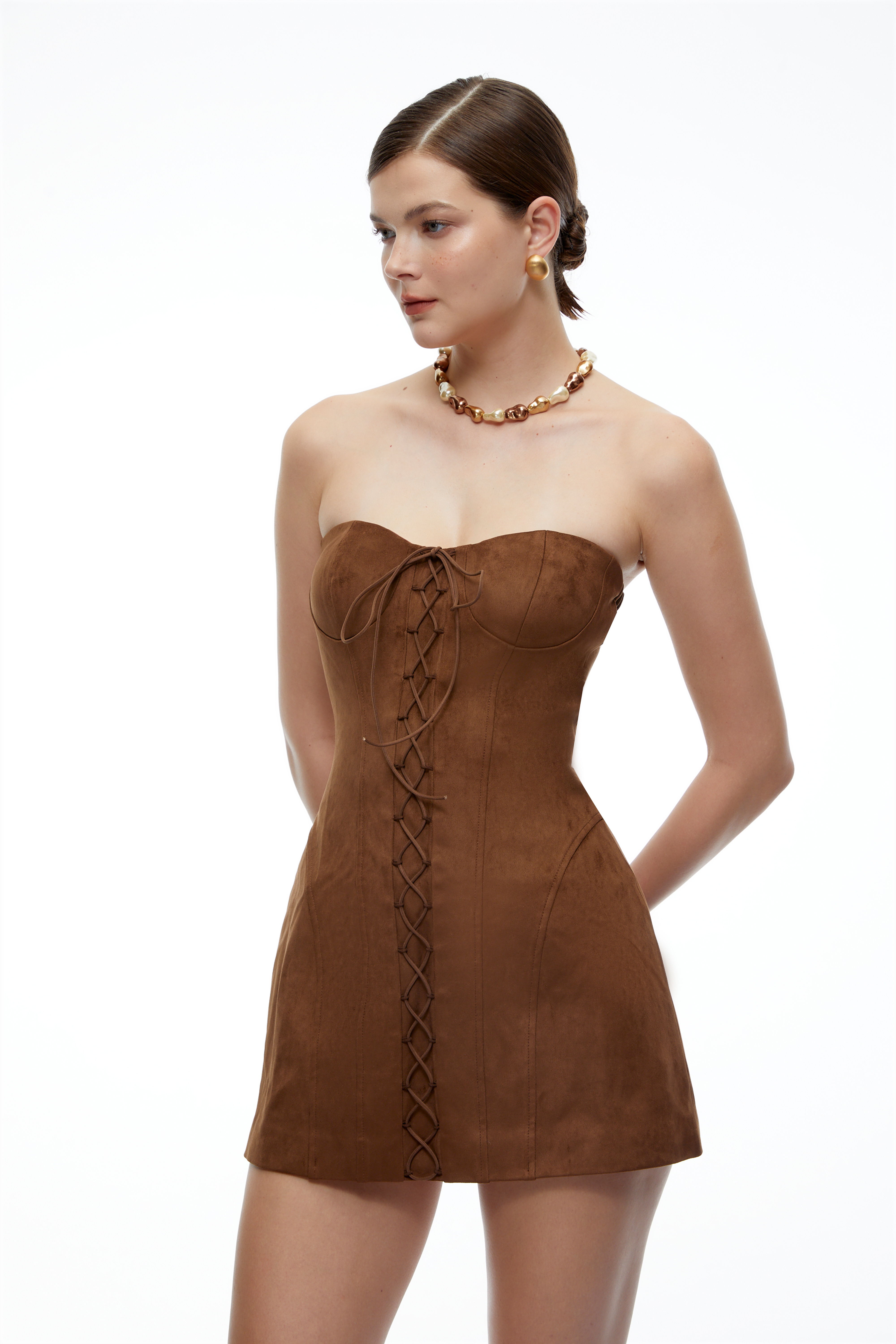 dark brown mini dress Marianne Off Shoulder – Miss Rosier Mini dresses Feathery fringe All the NEW! Asos Dark green silk dress, COLOR:Navy/Sage