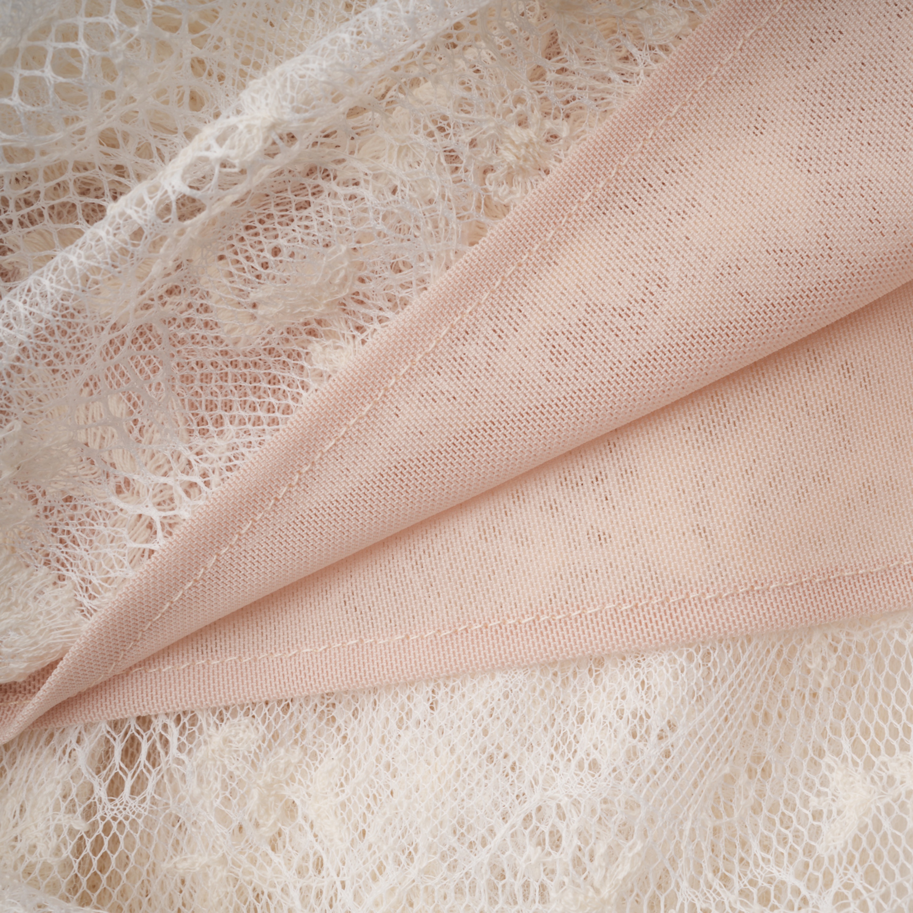 Mariella Ivory Asymmetrical Floral Lace Midi Dress