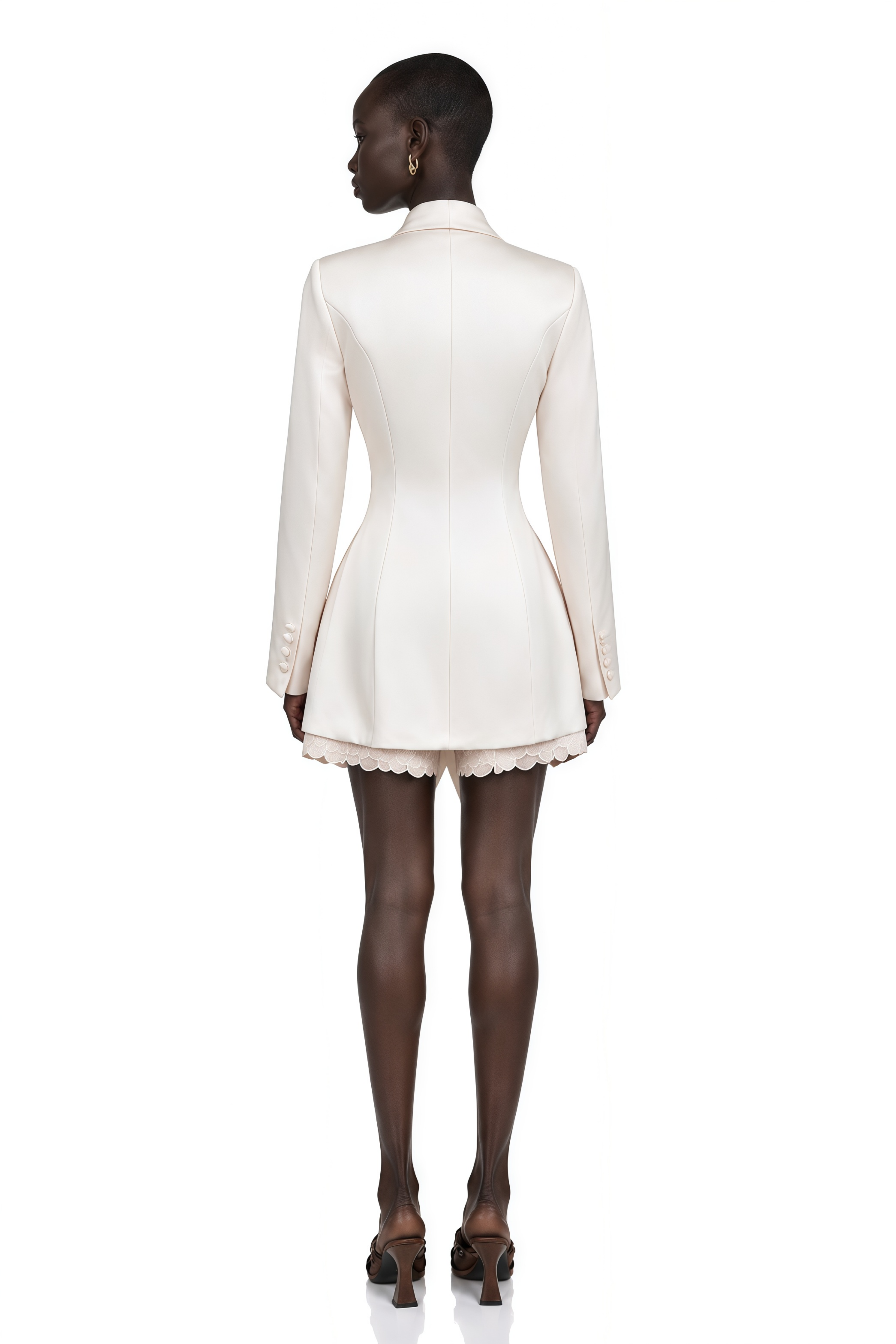 Marta White Tailored Blazer Mini Dress