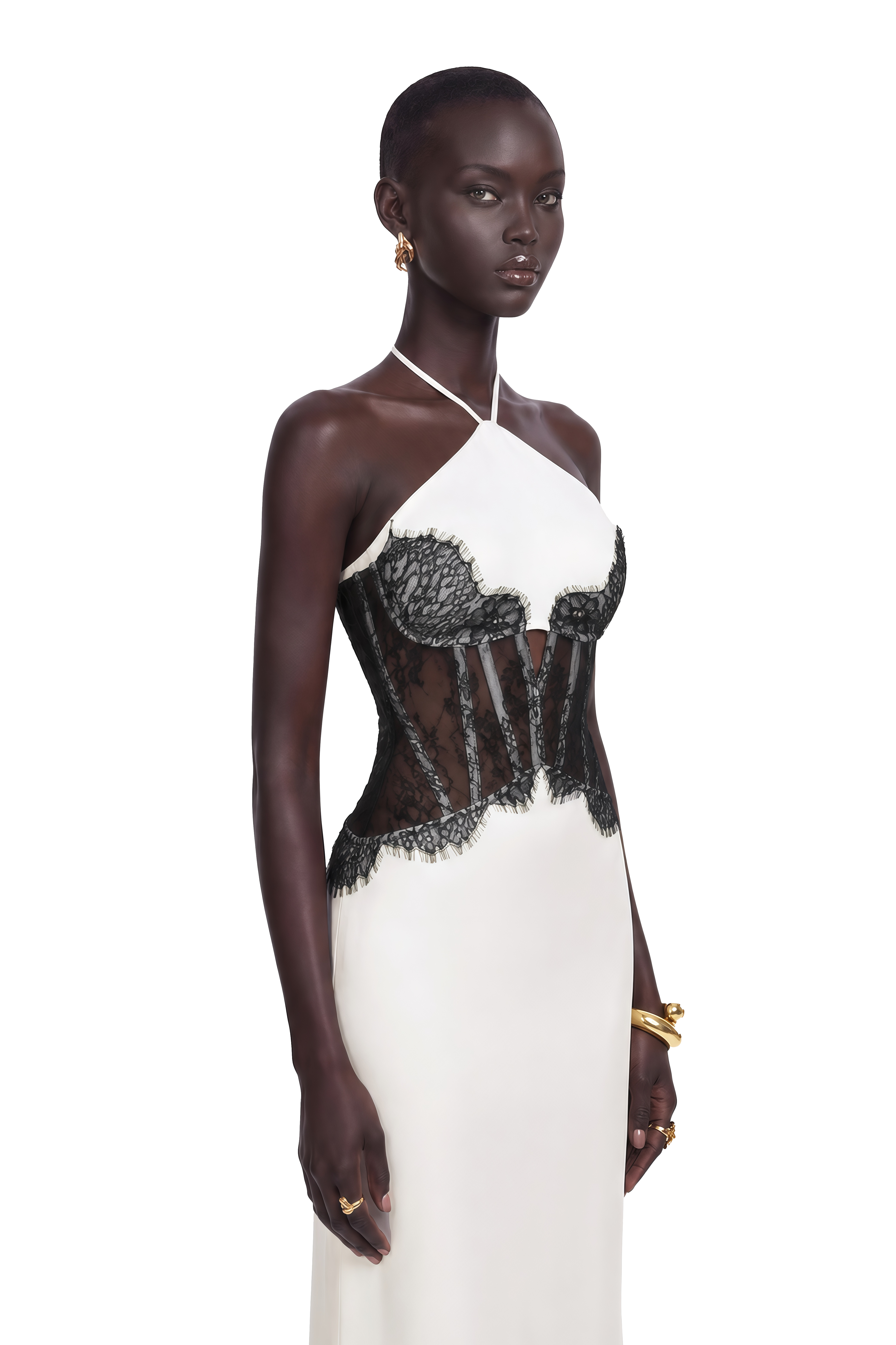 Mirabeau White Cut-out Lace Maxi Dress – Miss Rosier - Women's