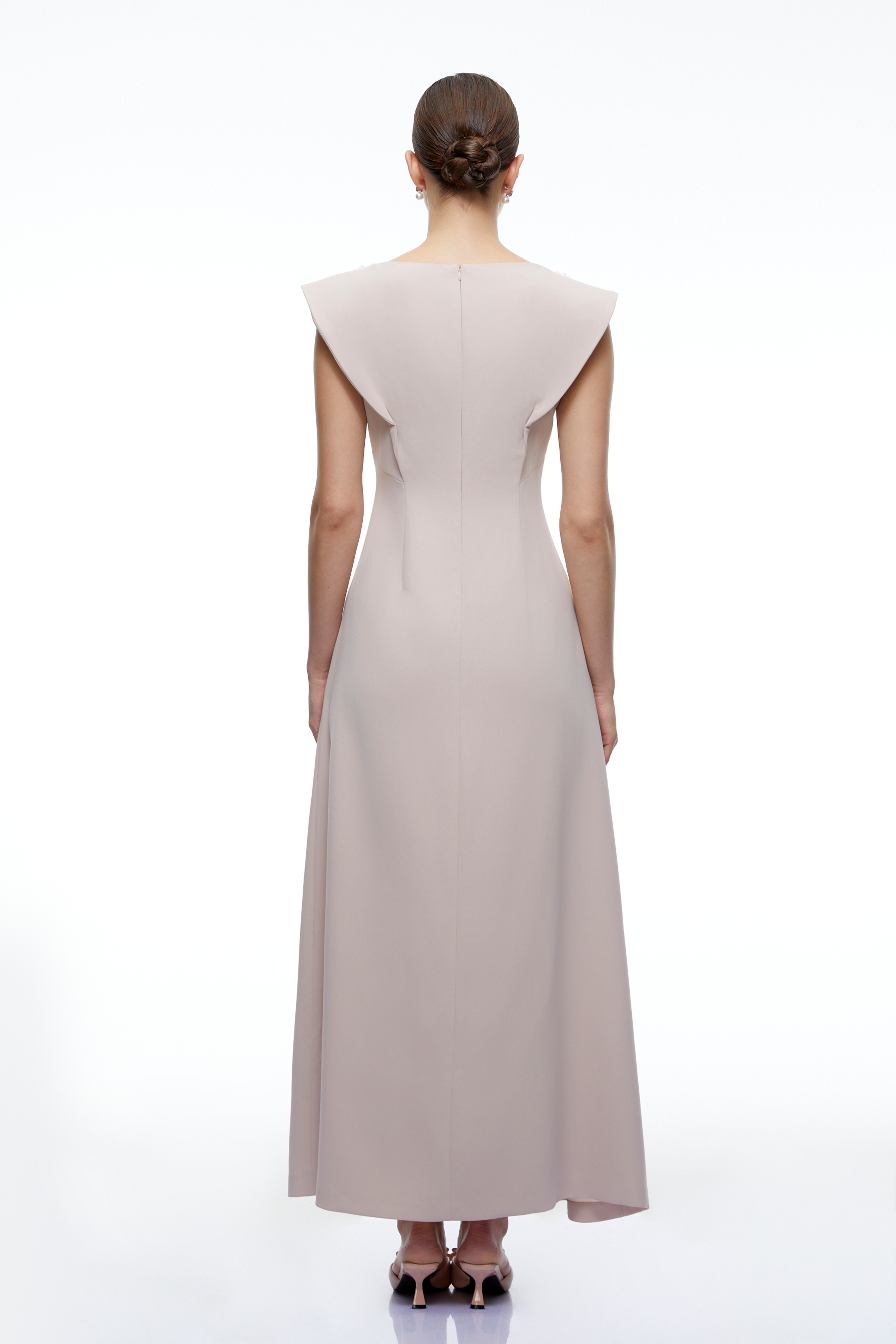 Moira Pink Floral Appliqué Sleeveless Maxi Dress