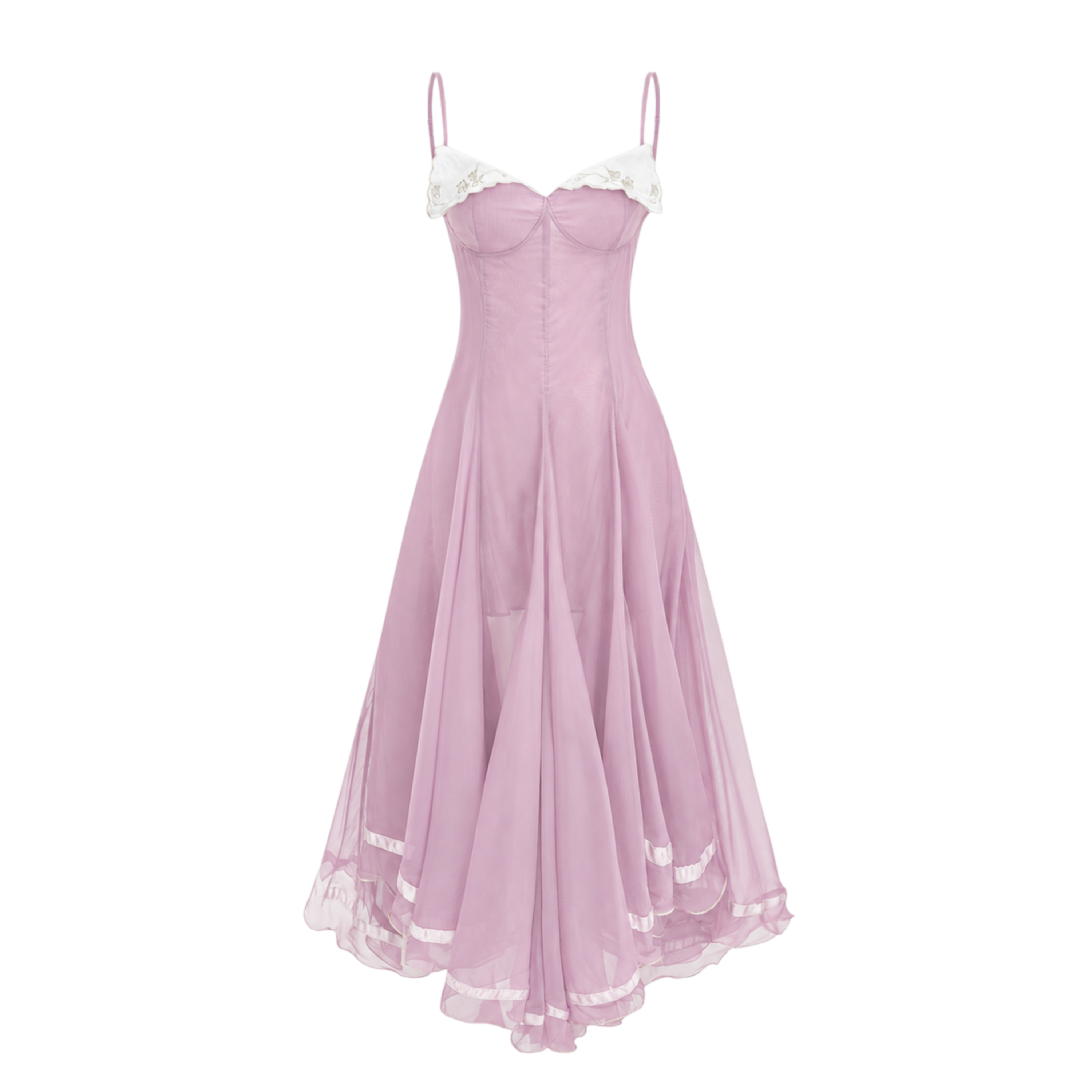 Nuria Pink Asymmetrical Midi Dress