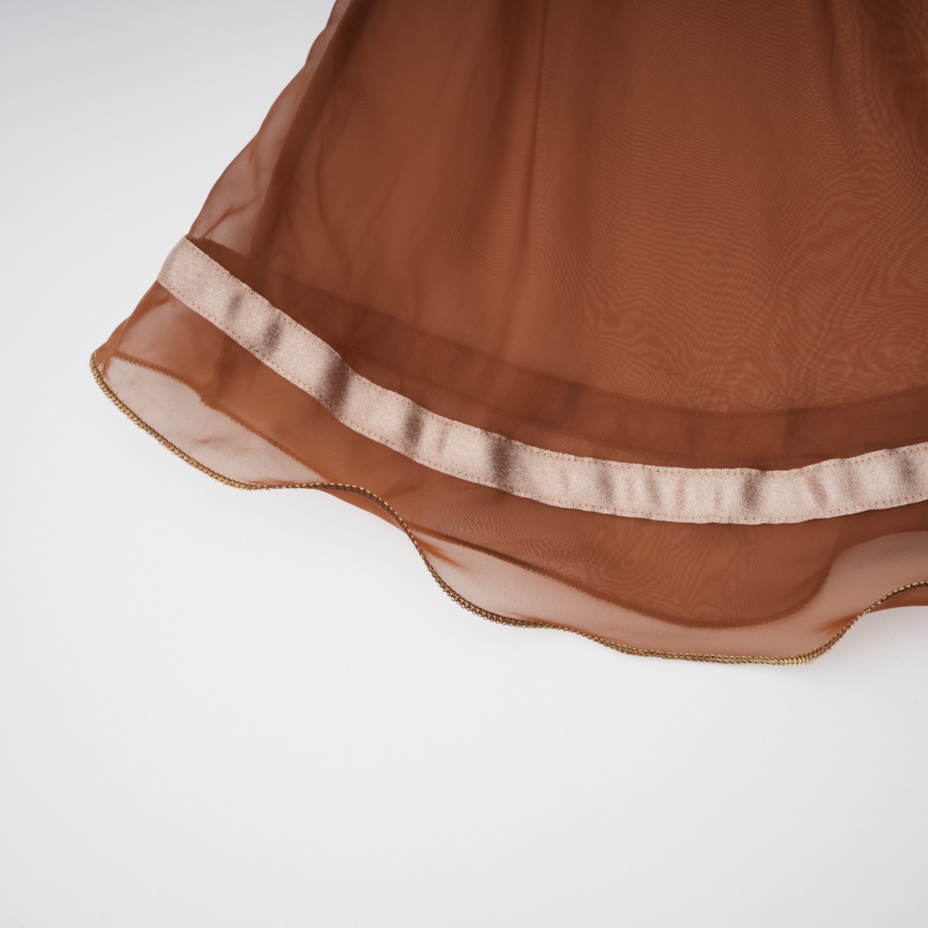 Nuria Rust Brown Asymmetrical Midi Dress