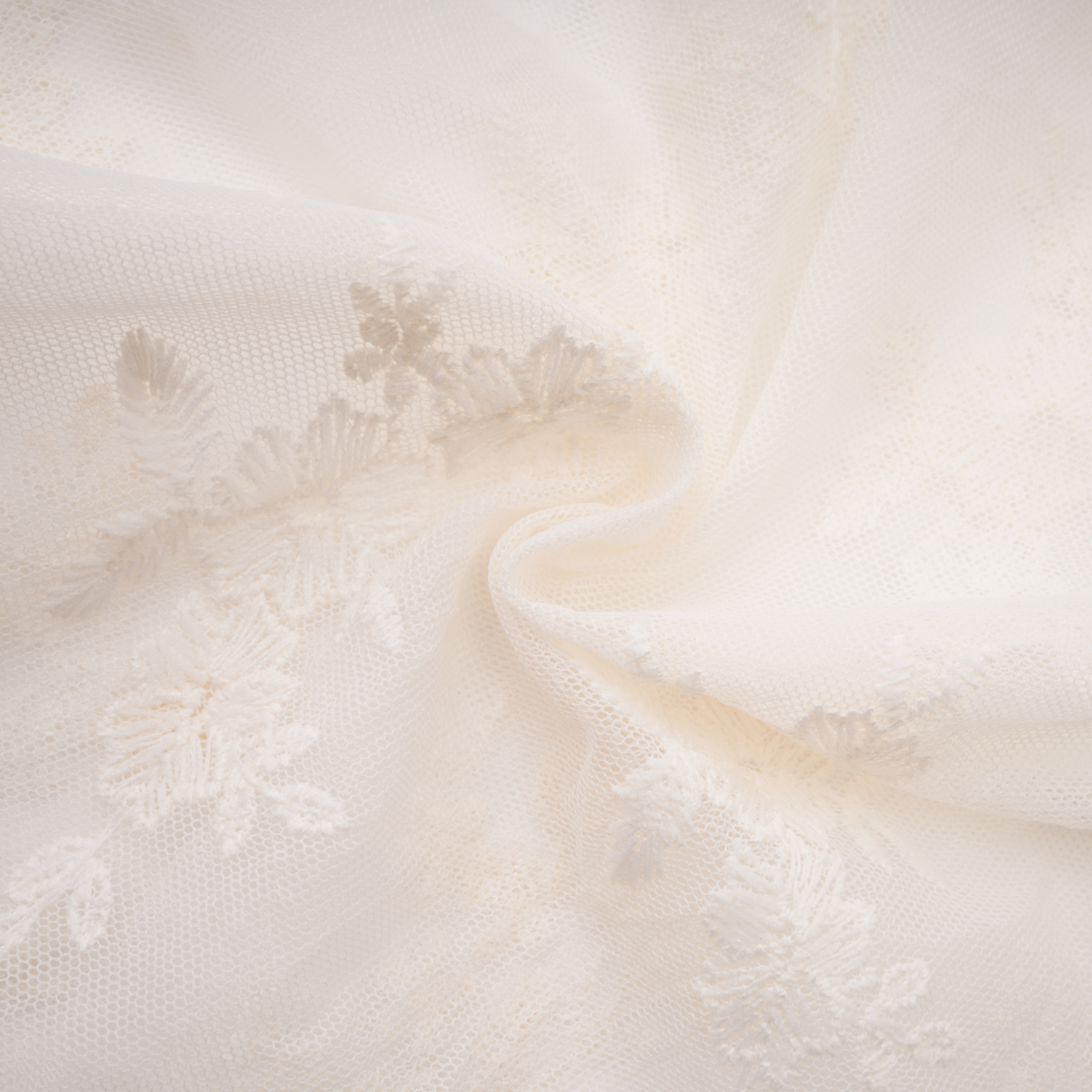 Ocean Cream Lace Ruffled Maxi Dress
