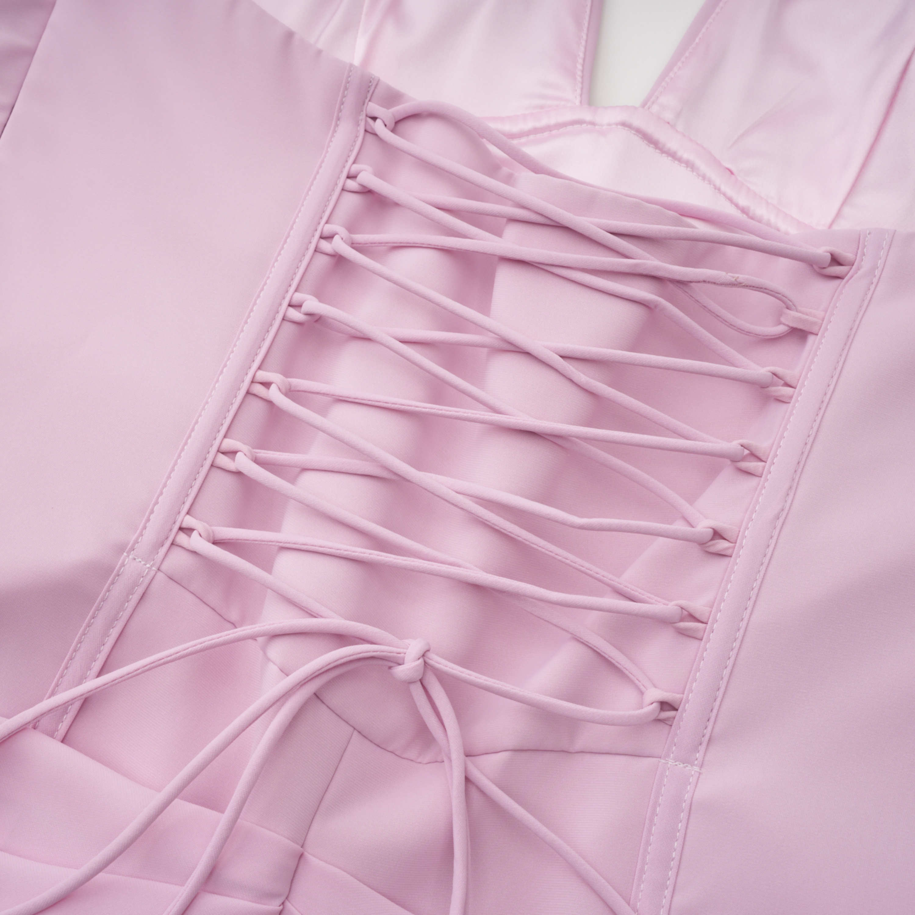 Ombeline Pink Halterneck Ruched Maxi Dress with Slit