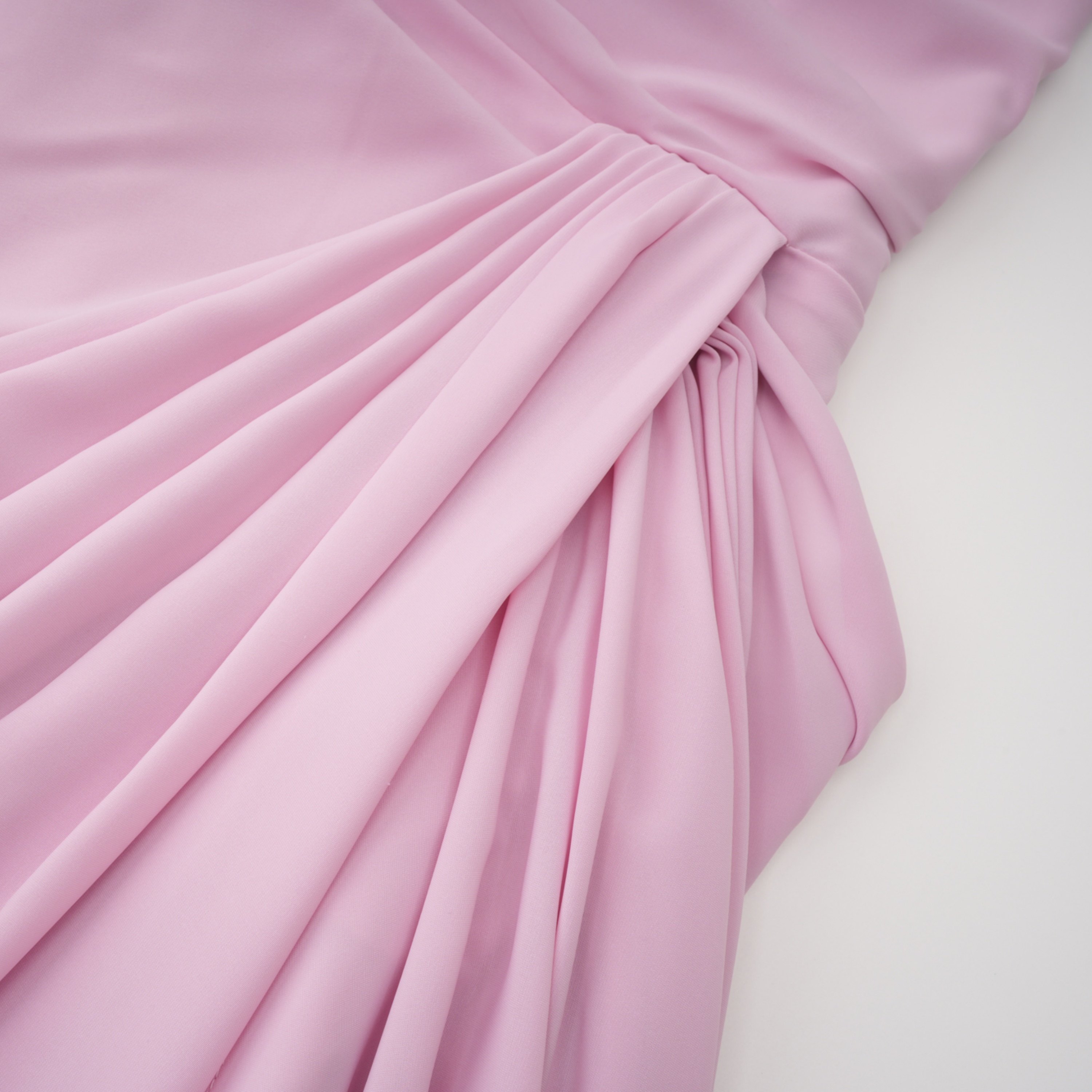 Ombeline Pink Halterneck Ruched Maxi Dress with Slit