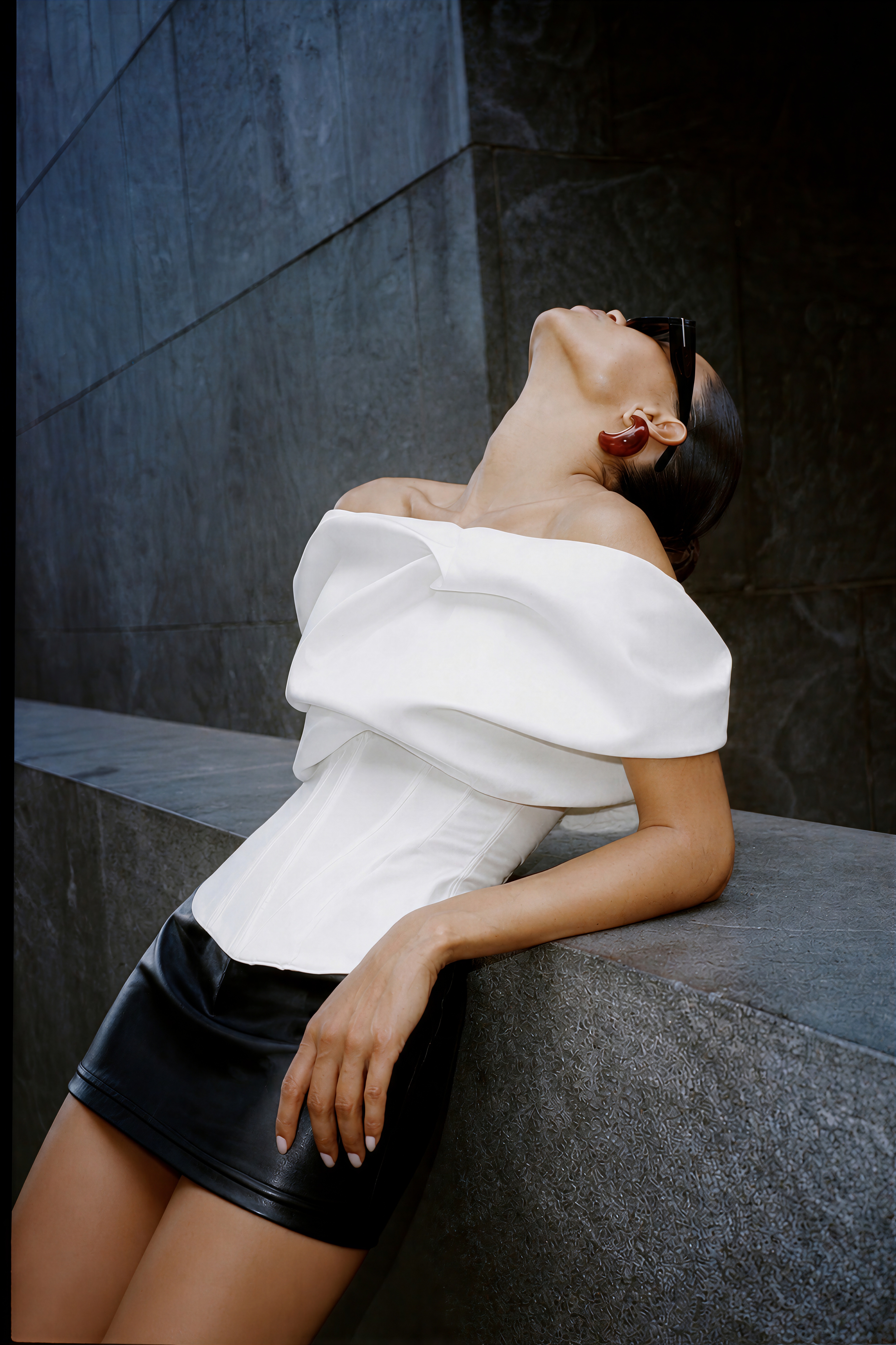 Ondina White Off Shoulder Bubble Top