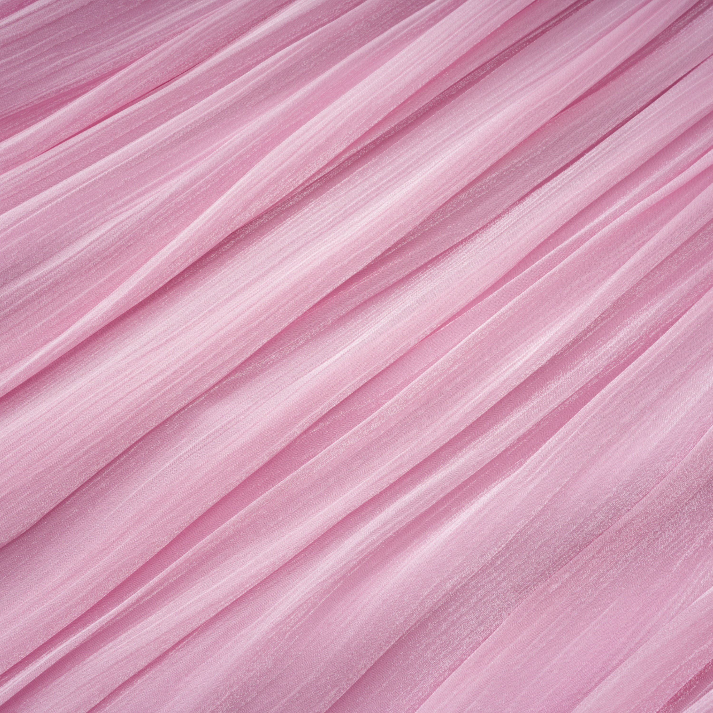 Ophelia Pink Pleated Glossy Maxi Dress
