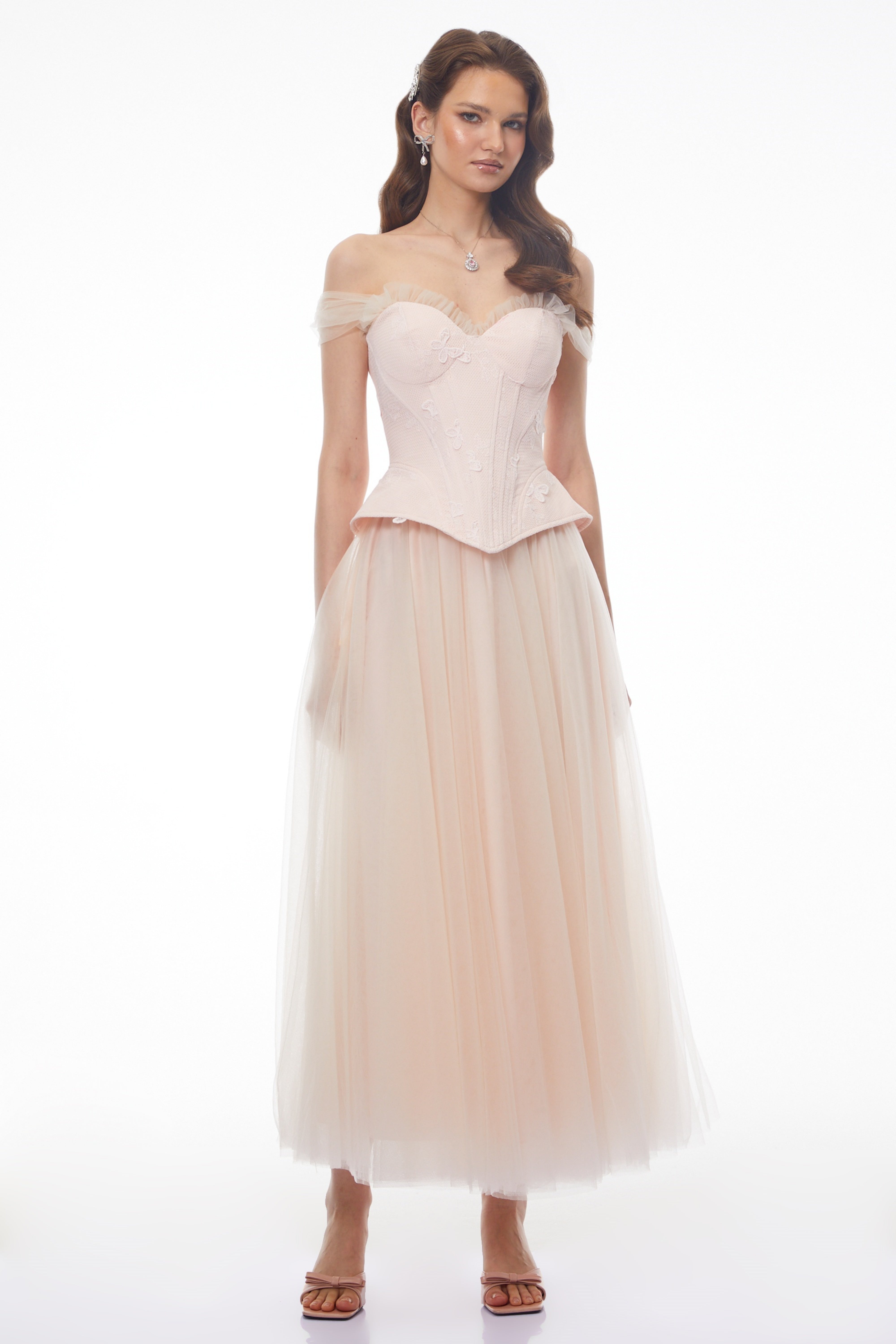 Ornella Pink Sweetheart Top & Skirt Set
