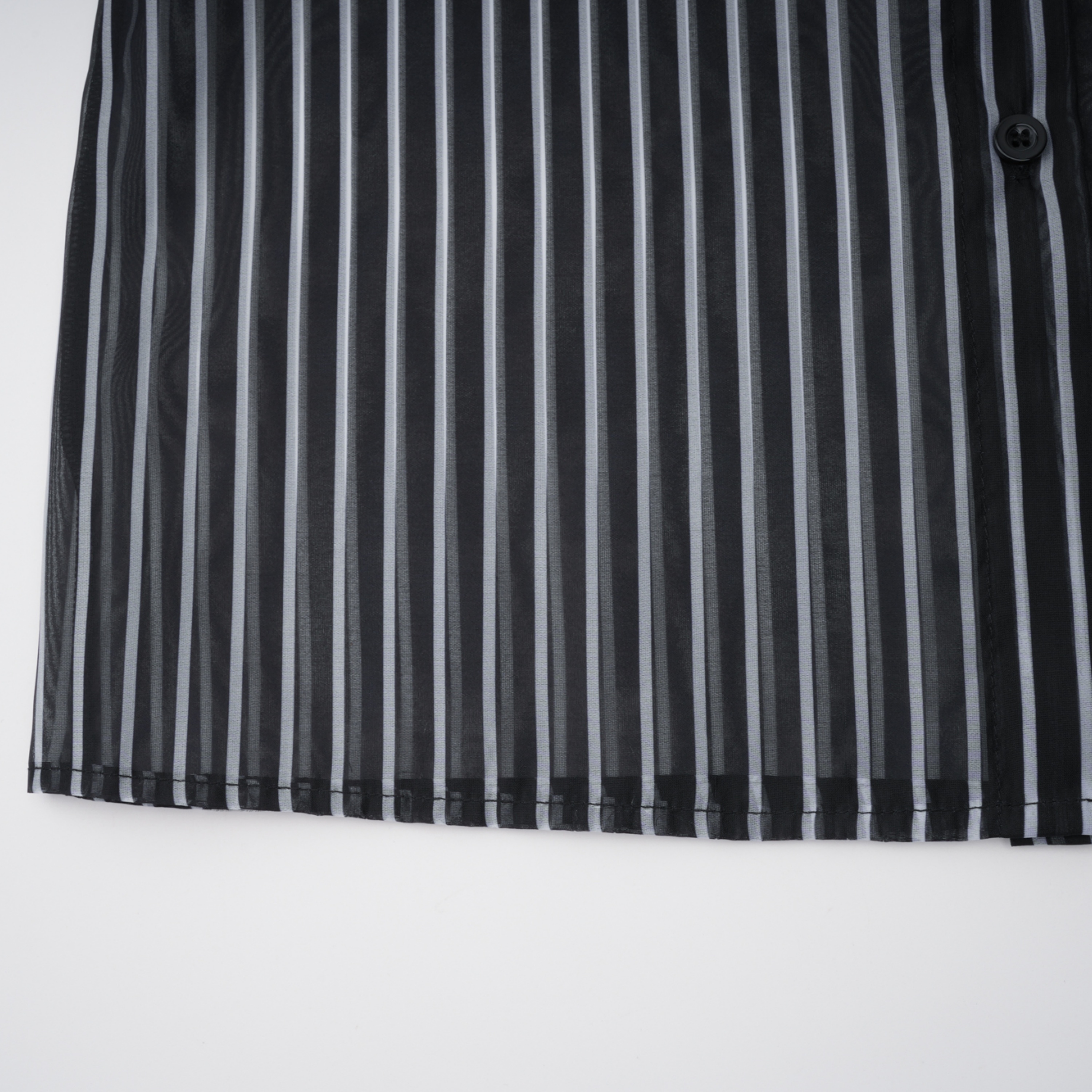 Ozzie Black Horizontal Stripe Blouse & Skirt Set