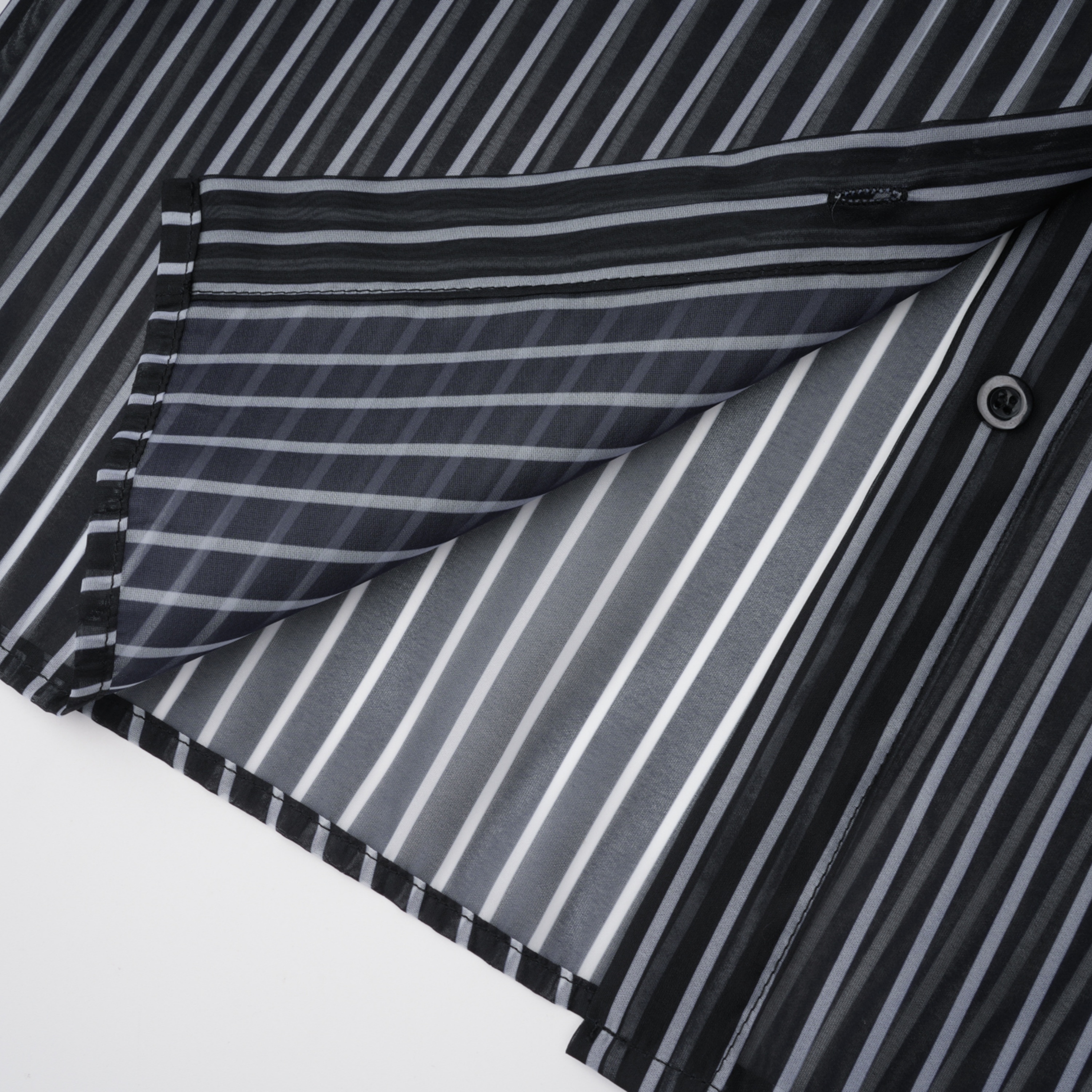 Ozzie Black Horizontal Stripe Blouse & Skirt Set