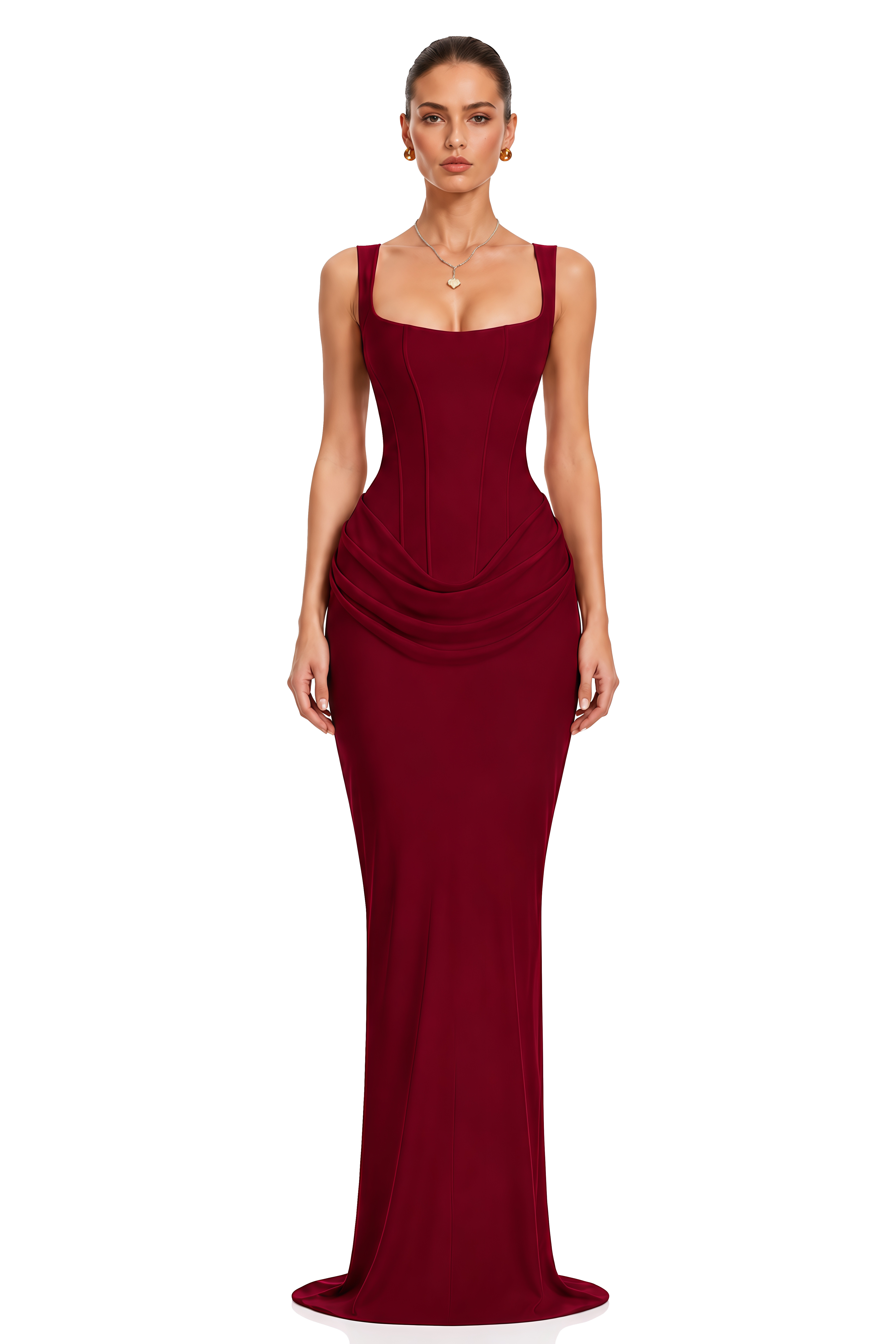 corset dress ruched Paulette Red Maxi Size:52 Regular Jacket dress restock 36 Dresses From Amazon Maxi dress The black corset detail