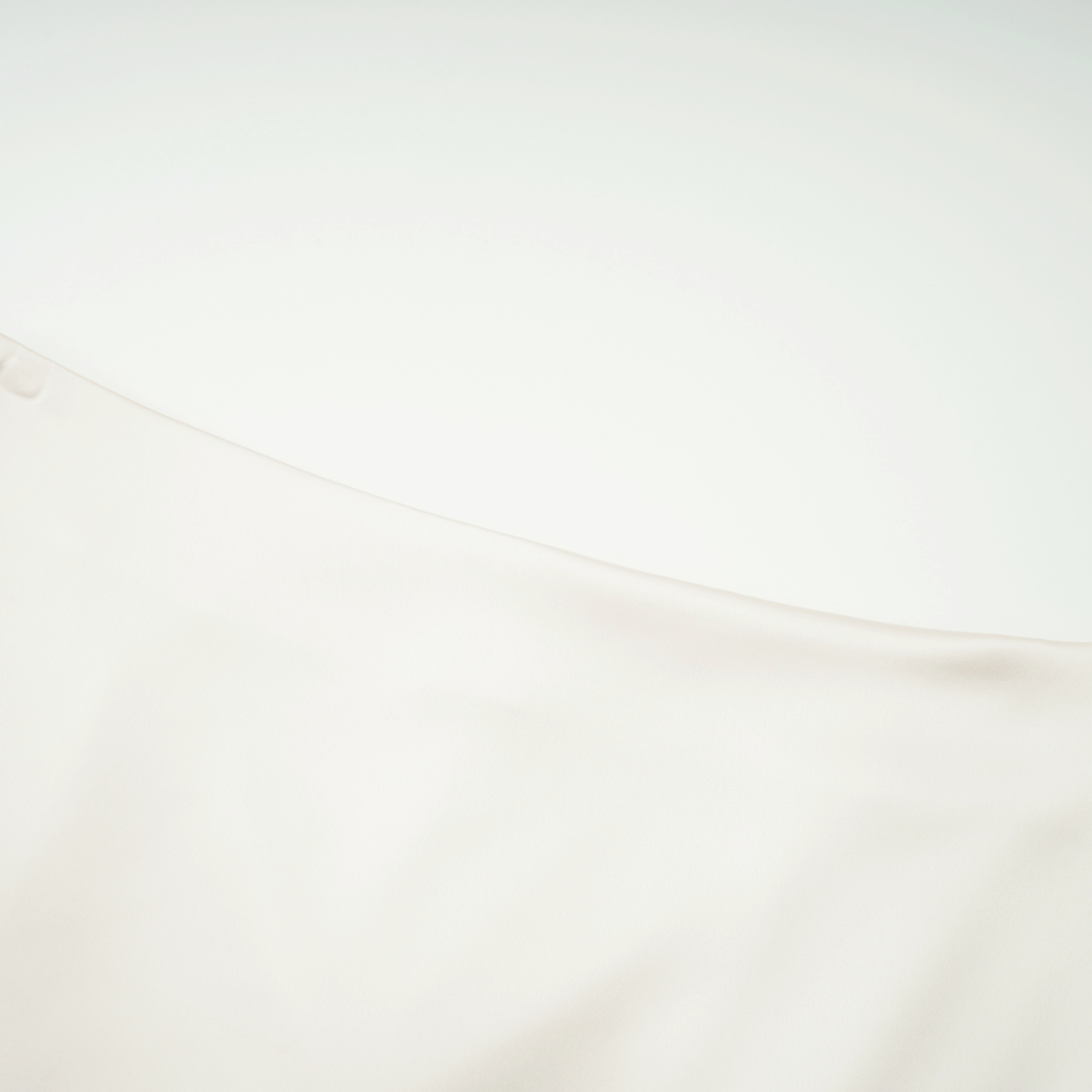 Querubina Ivory Plunge Neck Satin Top & Skirt Set