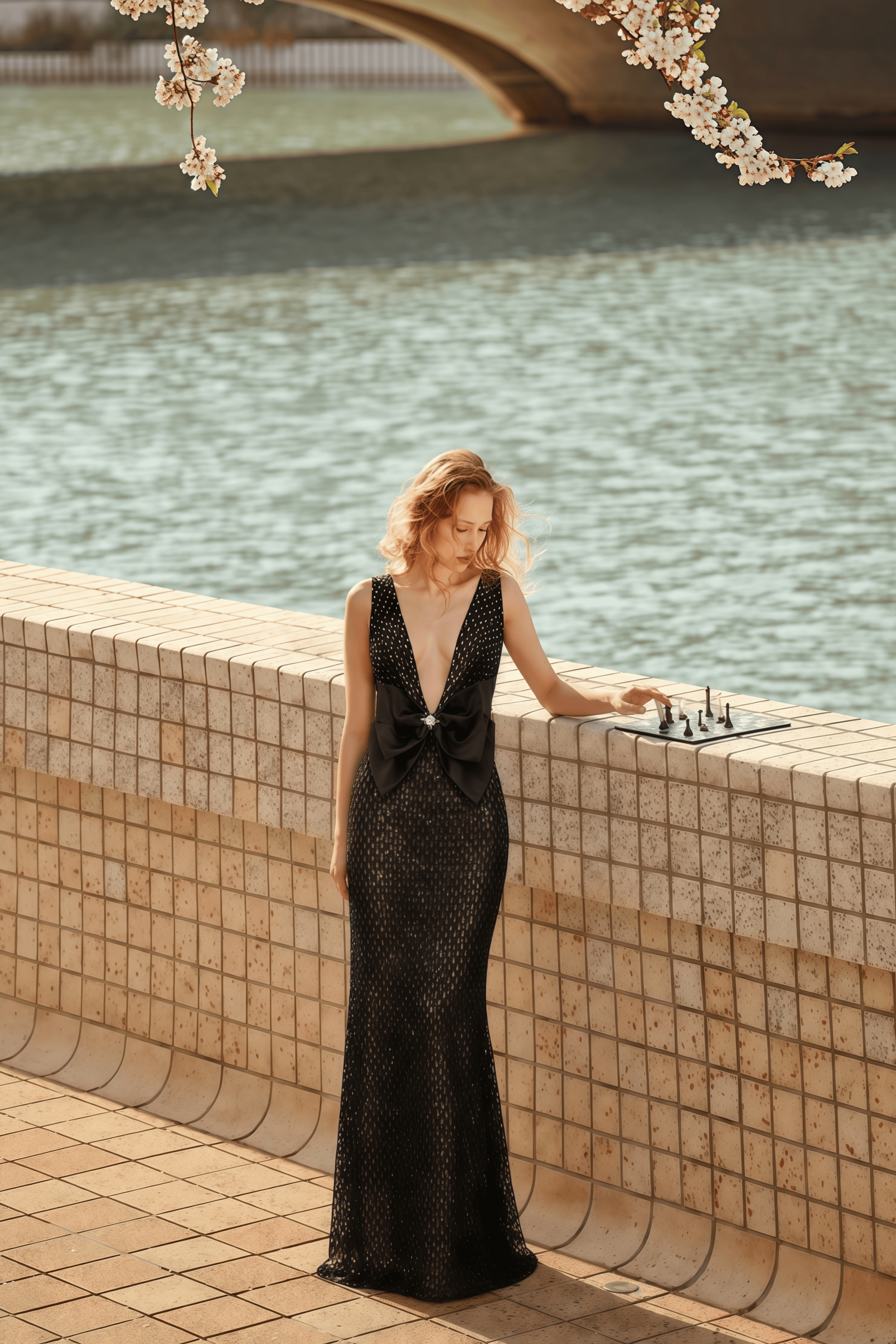 Raelynn Black Deep V-Neck Bodycon Maxi Dress