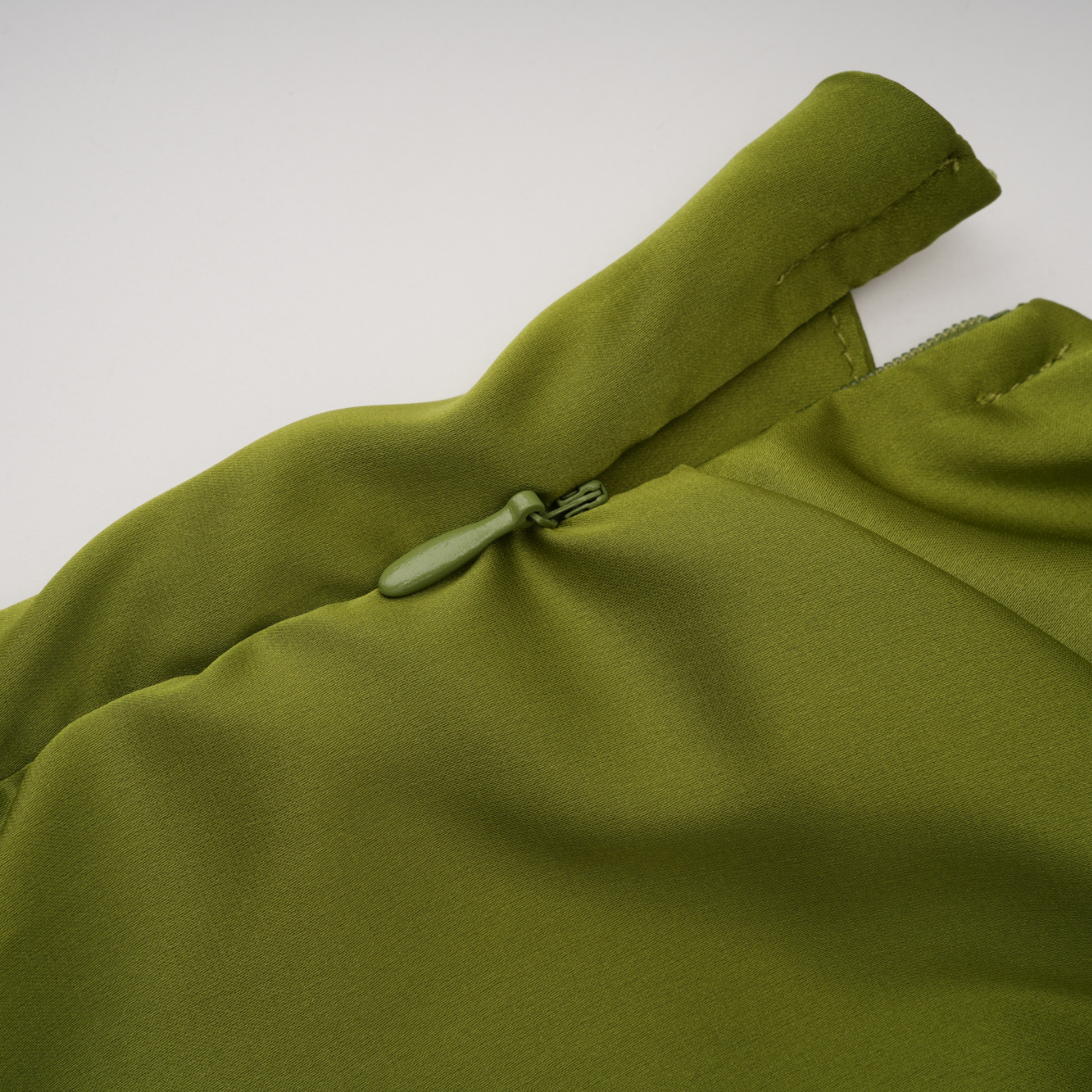 Rowena Olive Green Halterneck Maxi Dress With Scarf