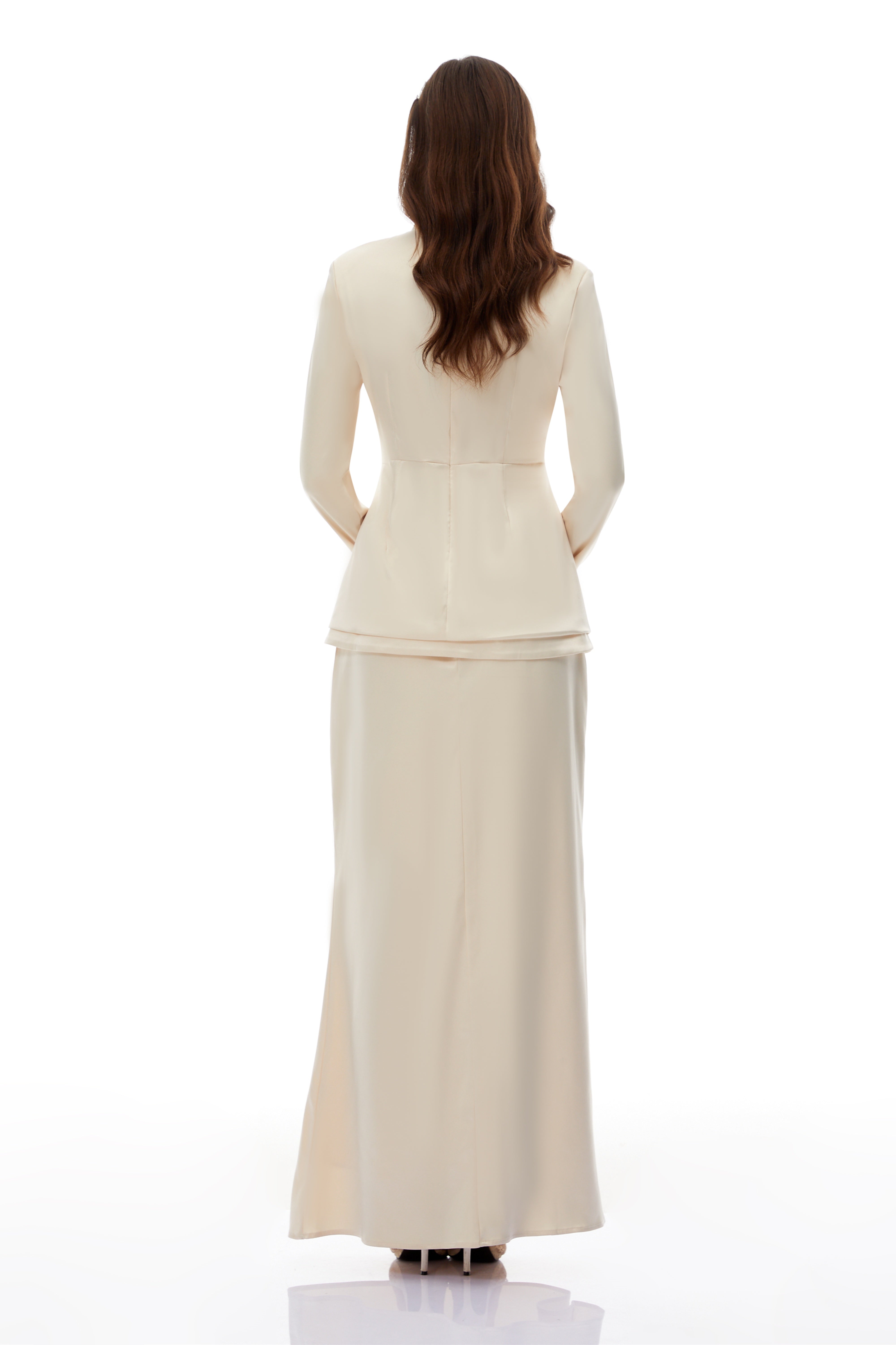 High Neck Blouse & Mermaid Skirt Set