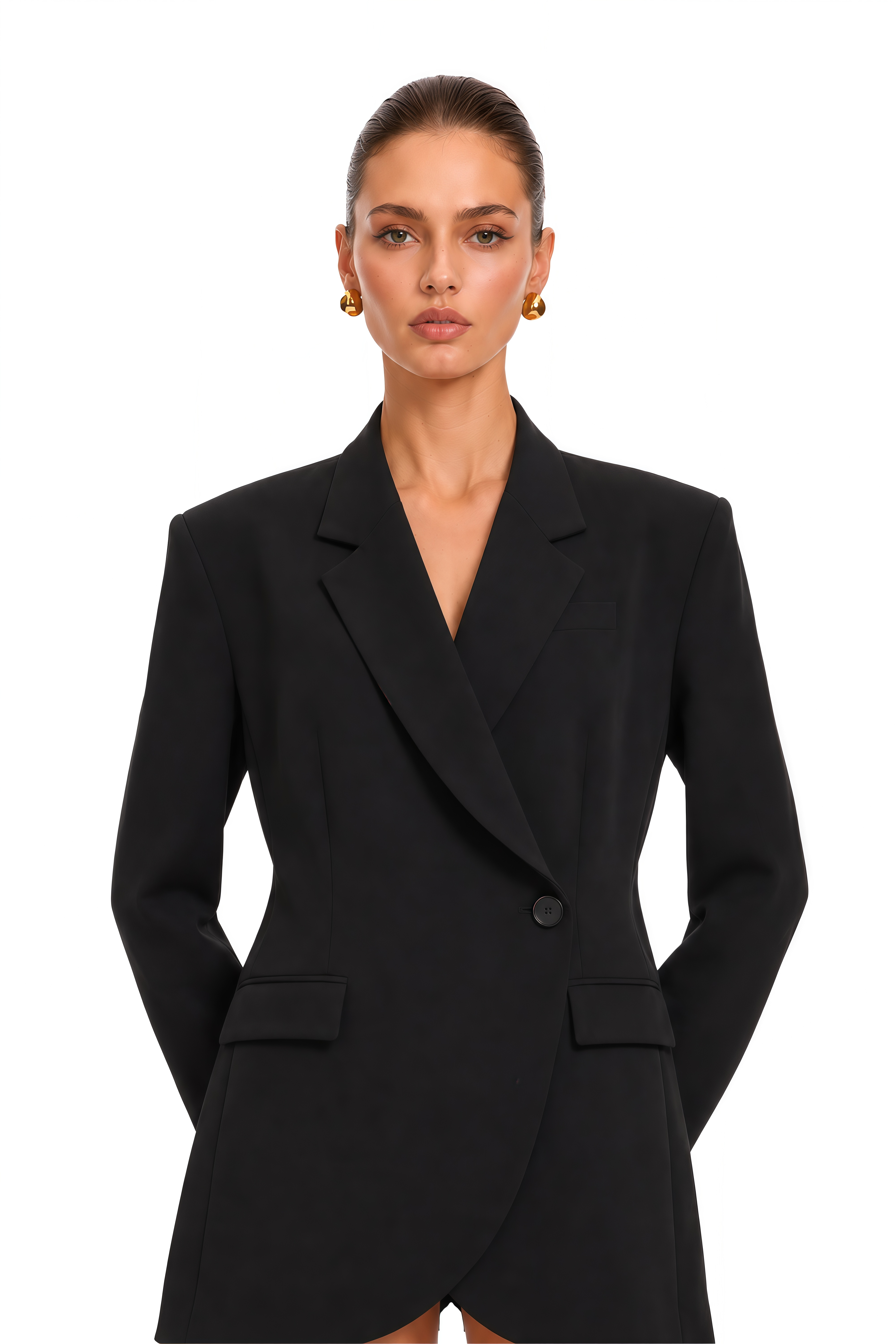 Seyran Black Structured Blazer Mini Dress