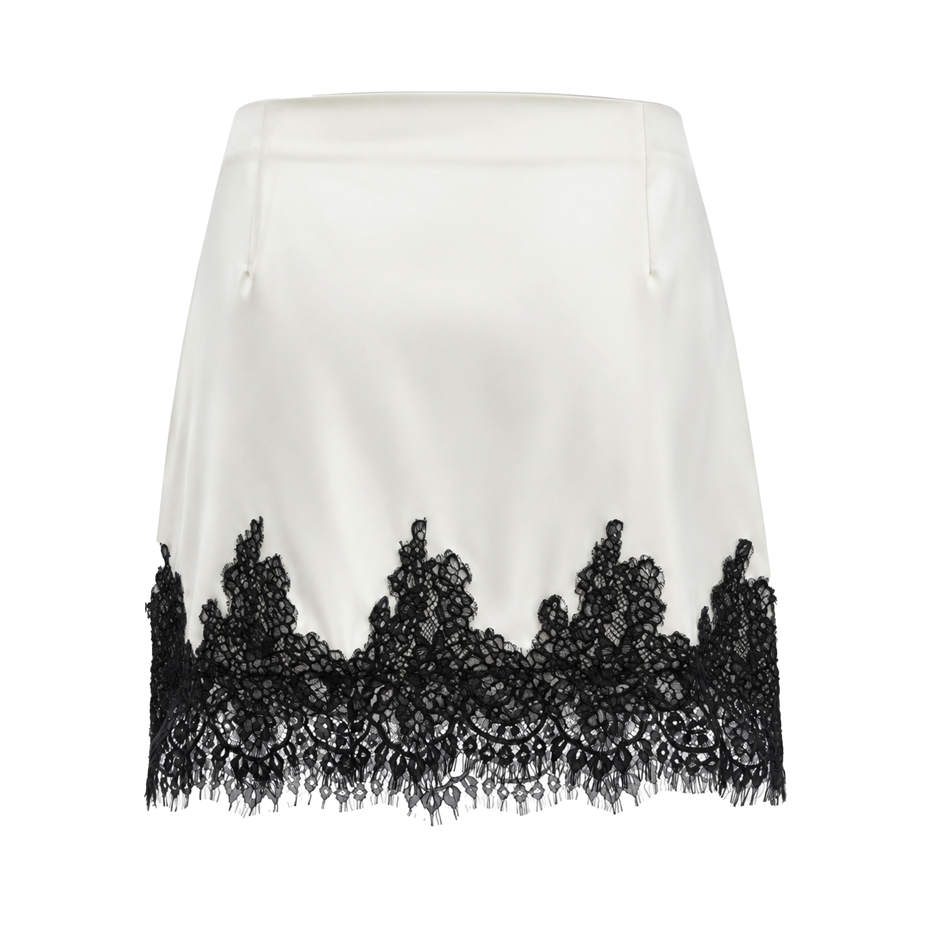 Sophia Cream One Shoulder Top & Skirt Set with Lace Trim