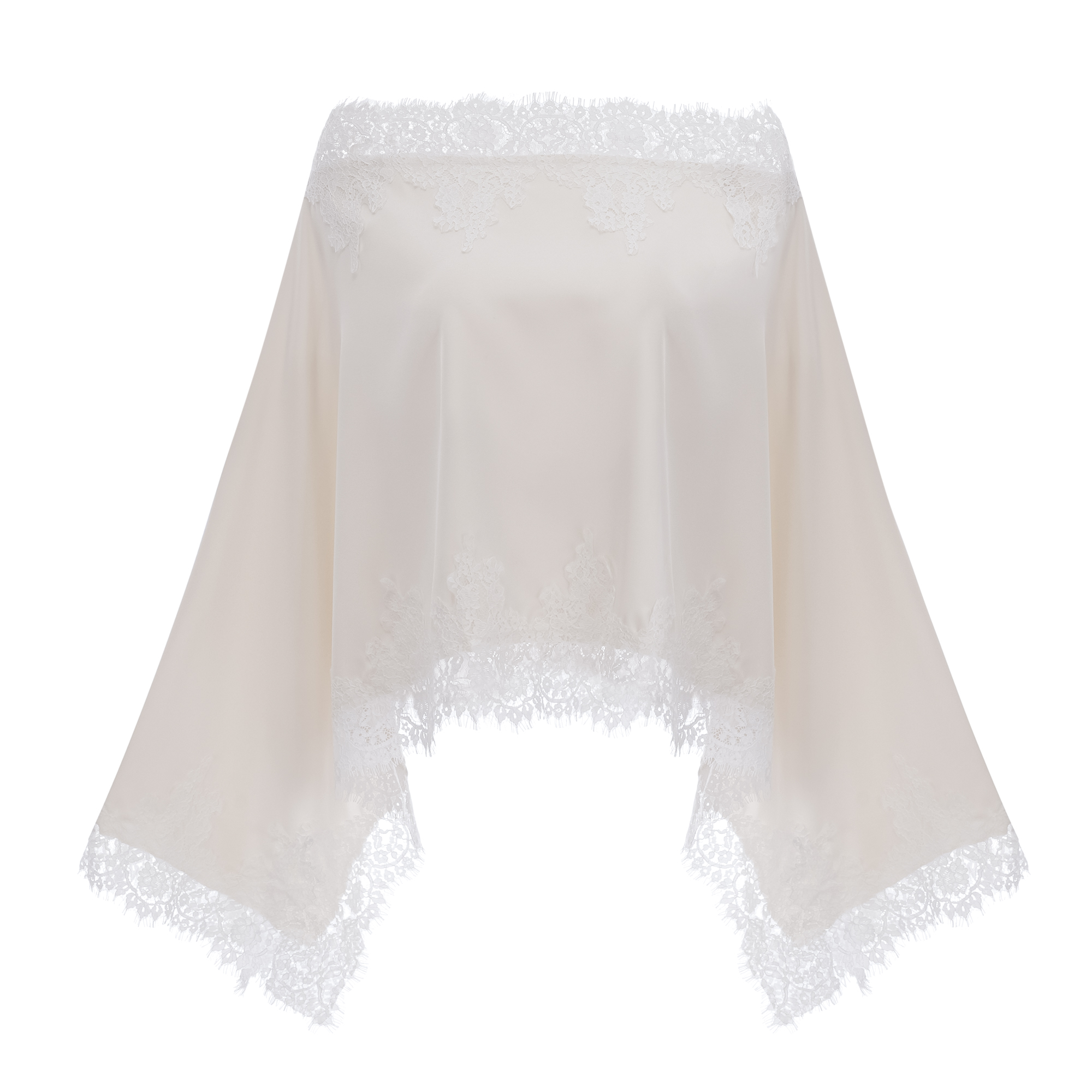 Sophia White One Shoulder Top & Skirt Set with Lace Trim