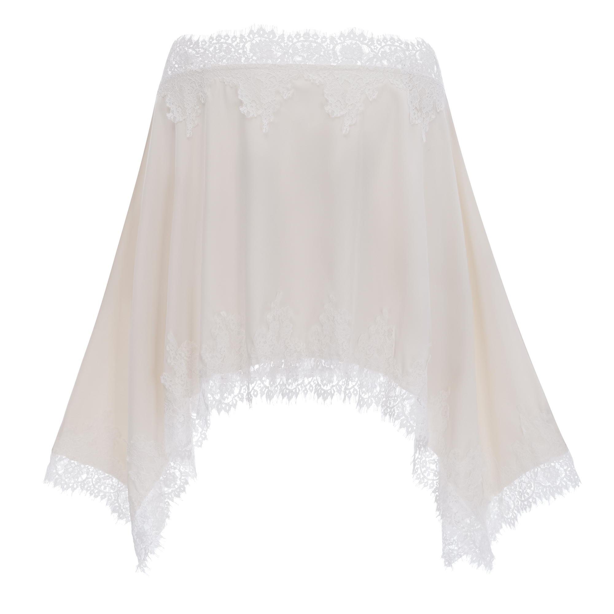 Sophia White One Shoulder Top & Skirt Set with Lace Trim