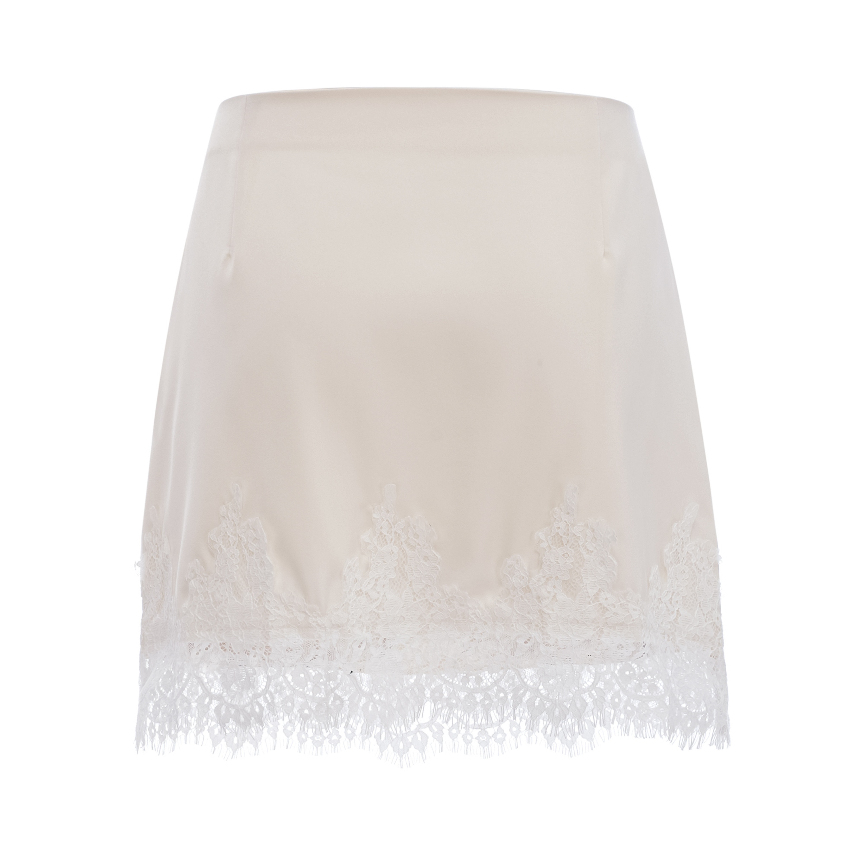 Sophia White One Shoulder Top & Skirt Set with Lace Trim