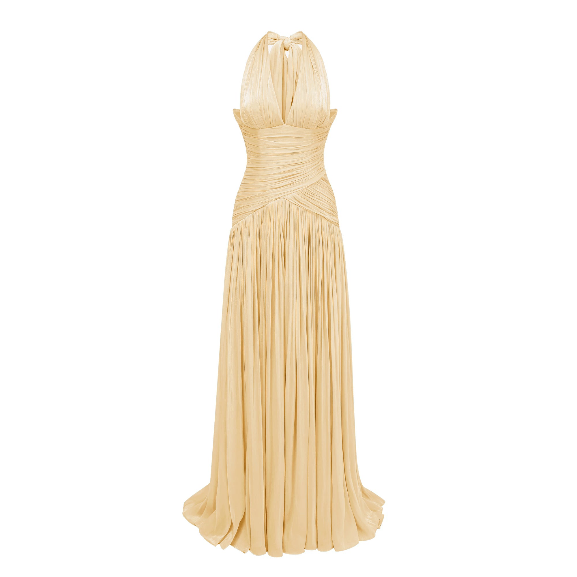 Yellow Gathered Maxi Dress
