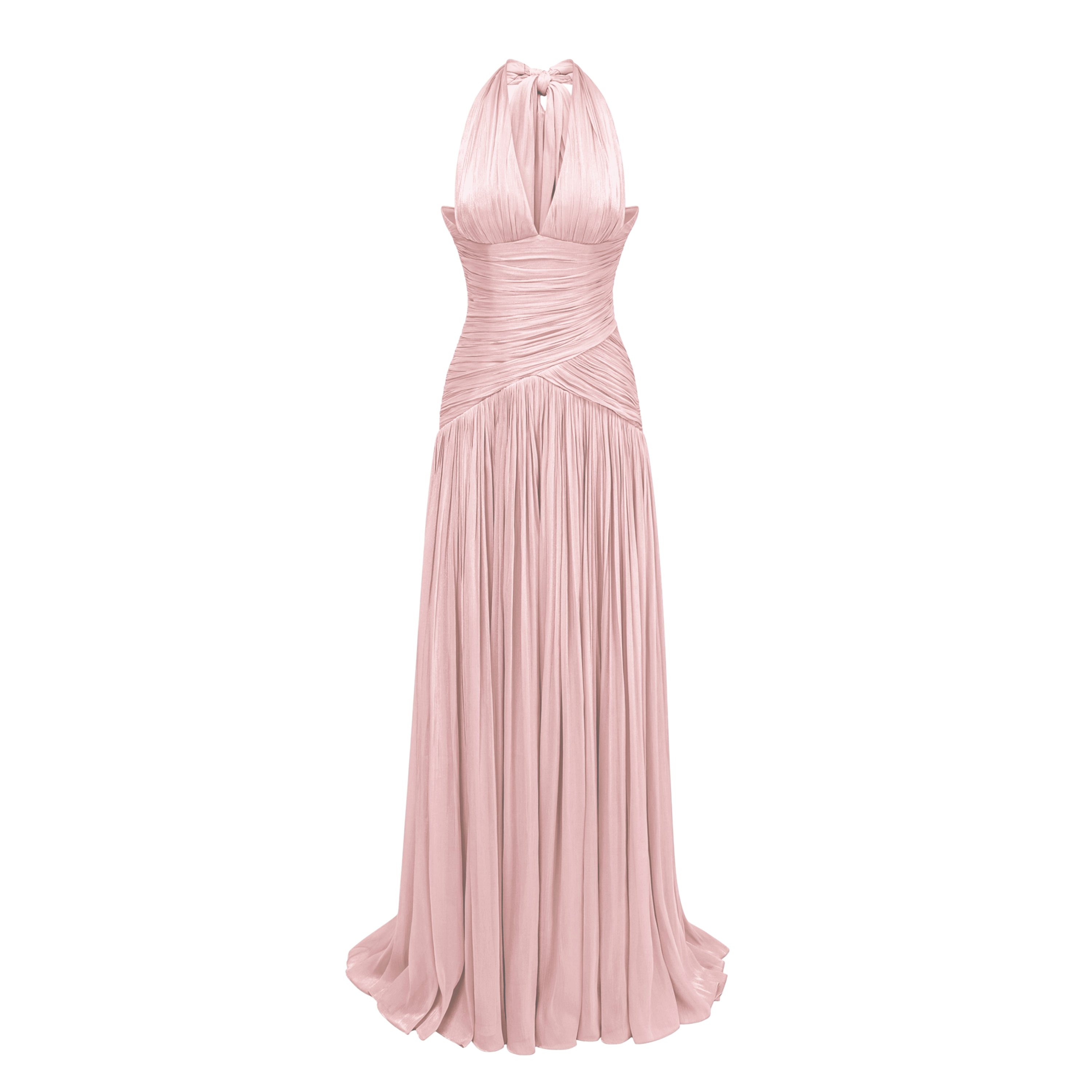 Uranie Pink Gathered Maxi Dress