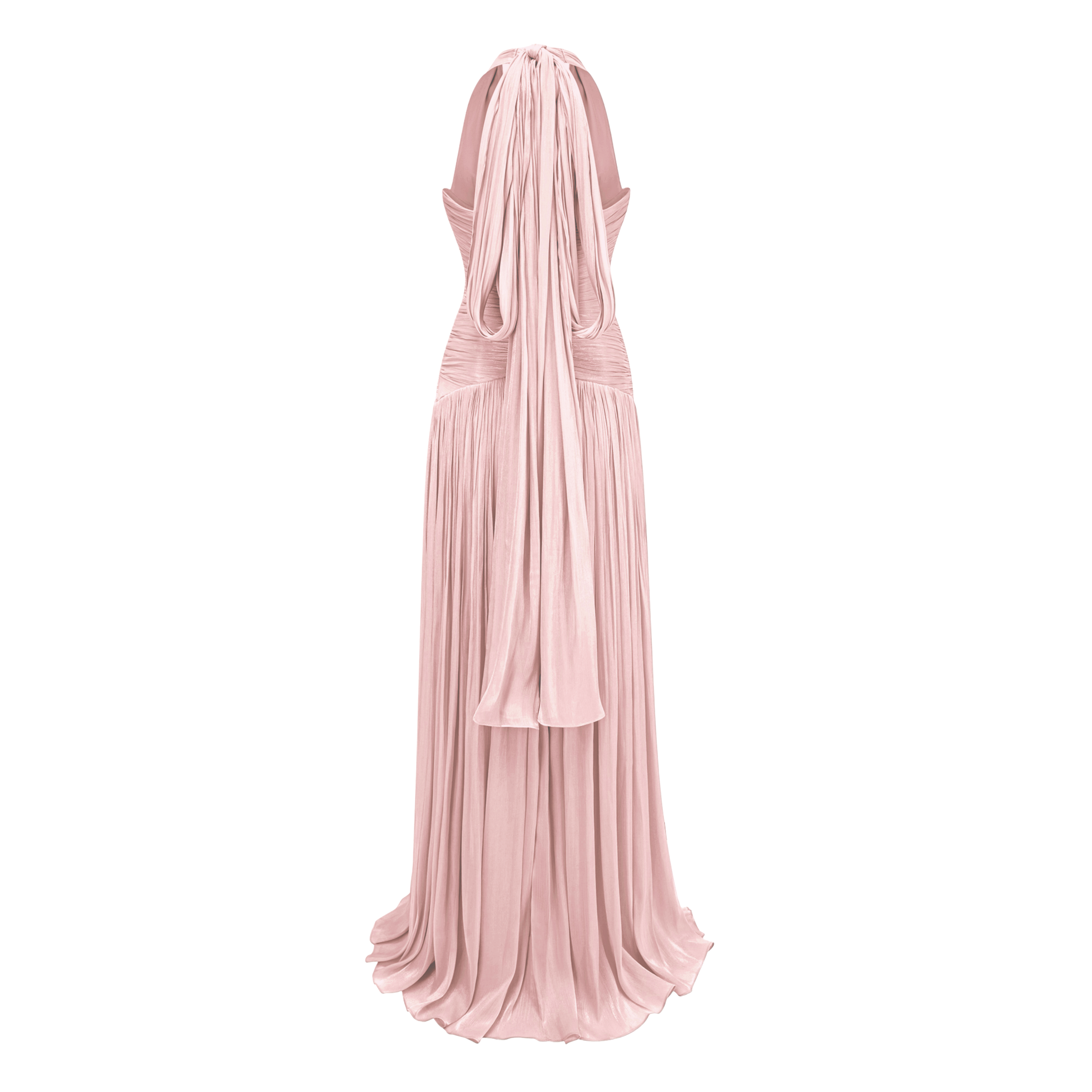 Uranie Pink Gathered Maxi Dress