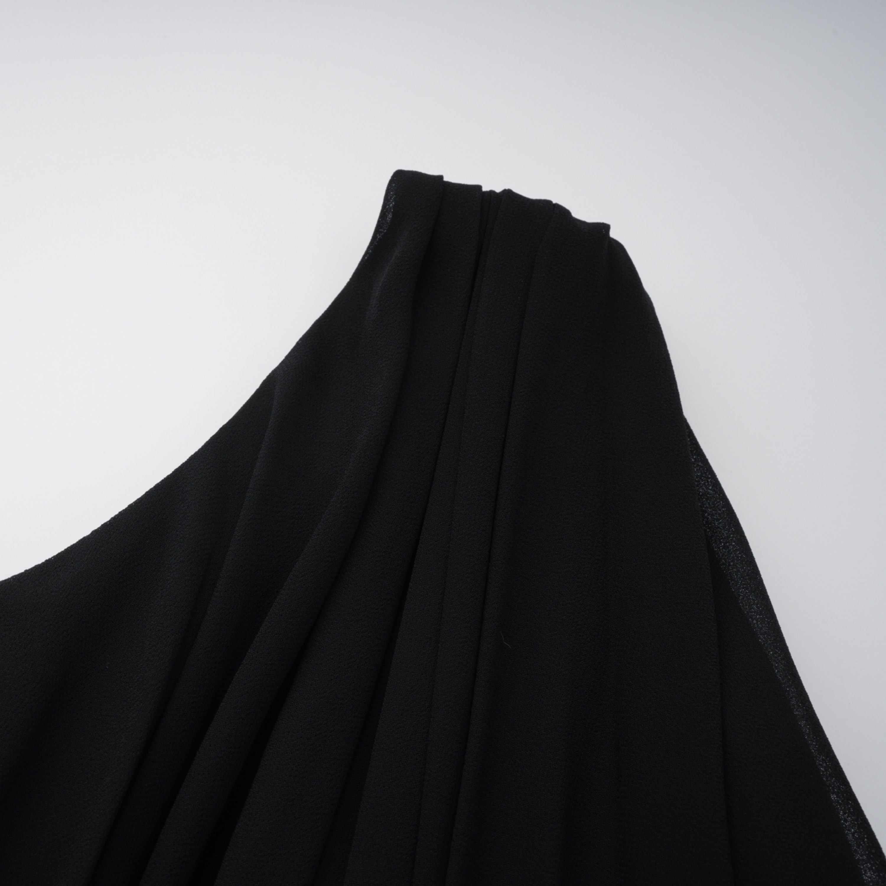 Zeliha Black One Shoulder Cross Front Ruched Maxi Dress