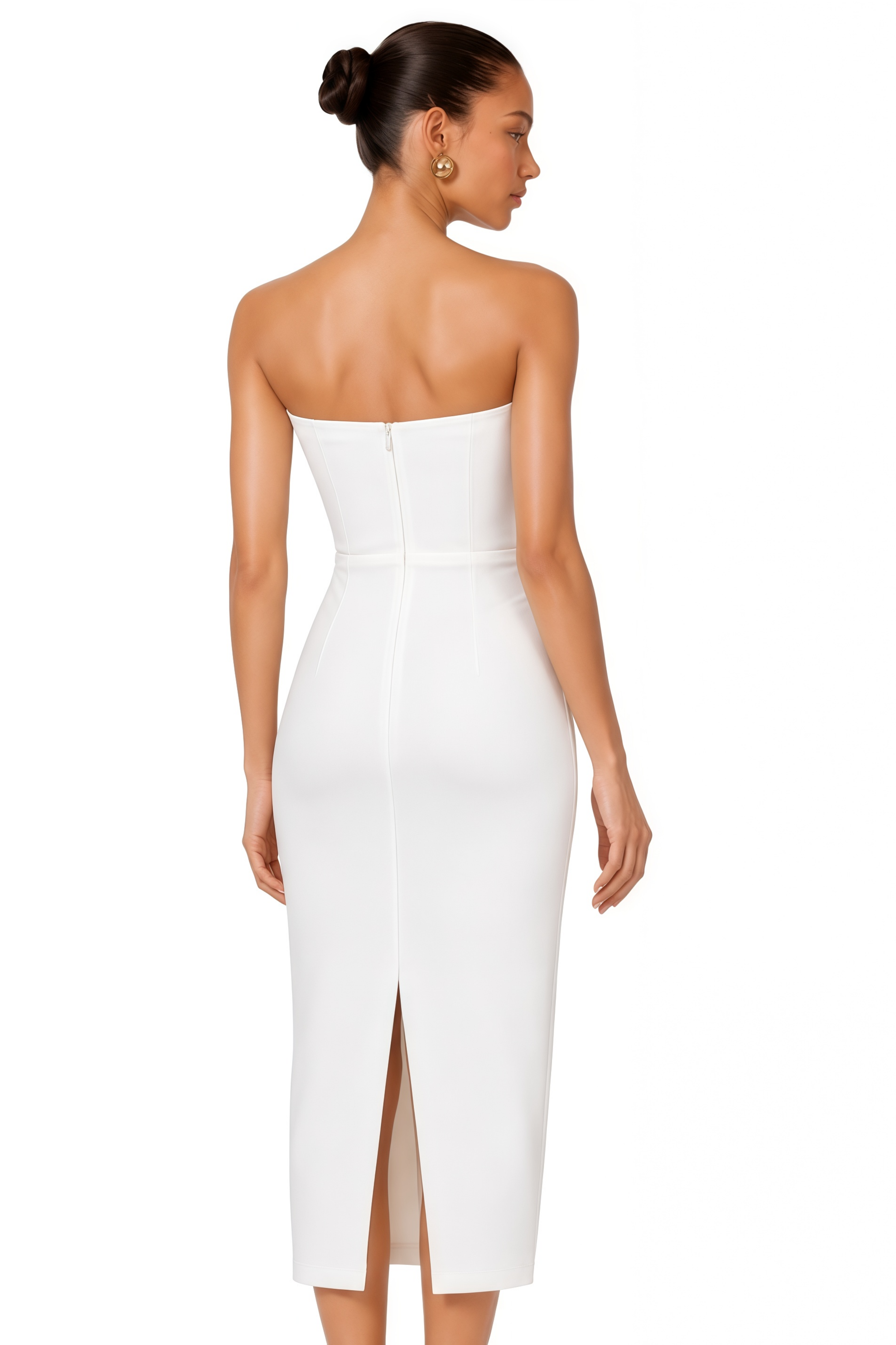 Escolástica White Off Shoulder Midi Dress