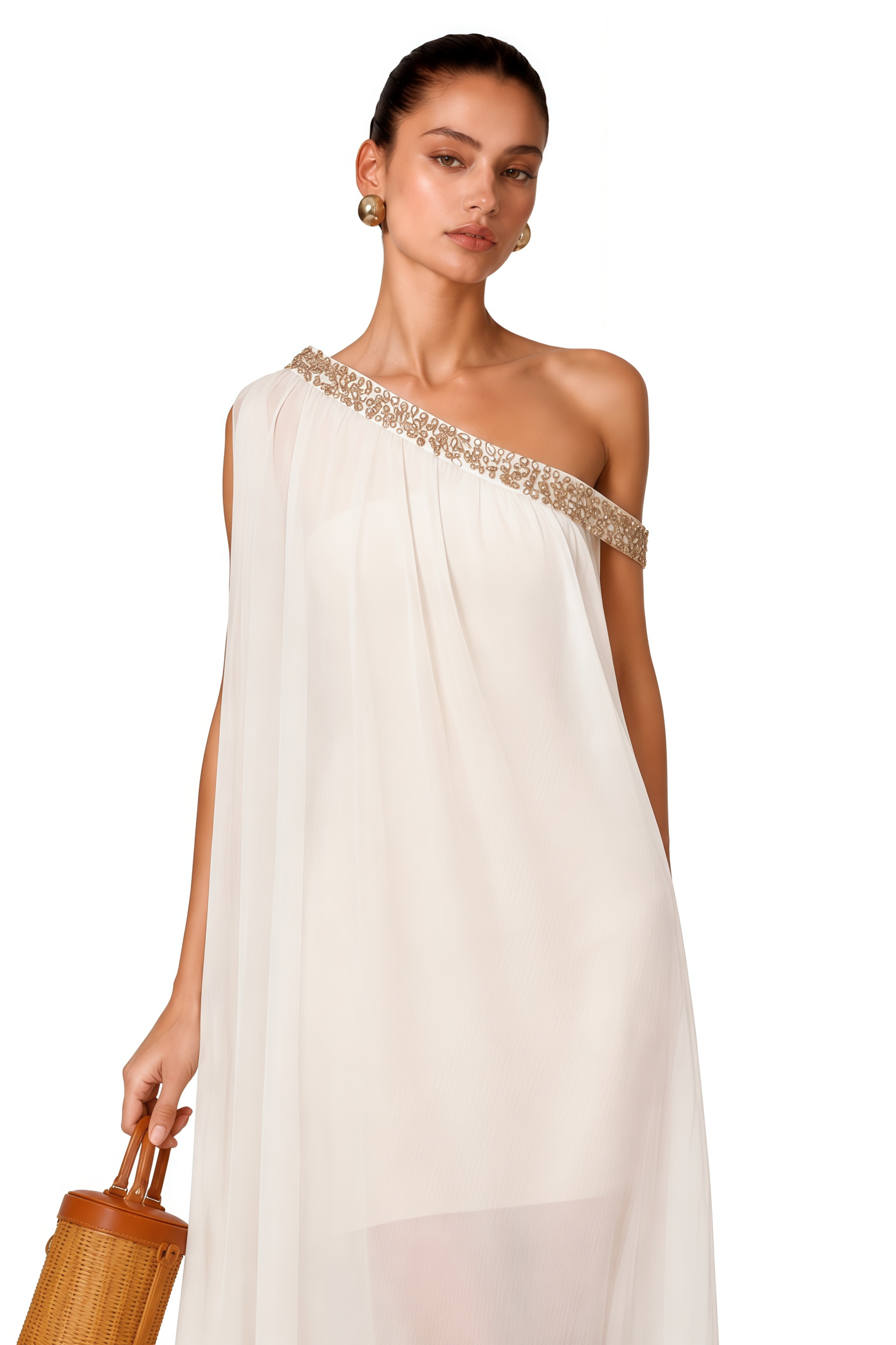Austen Crystal-Embellished Semi-Sheer Midi Dress