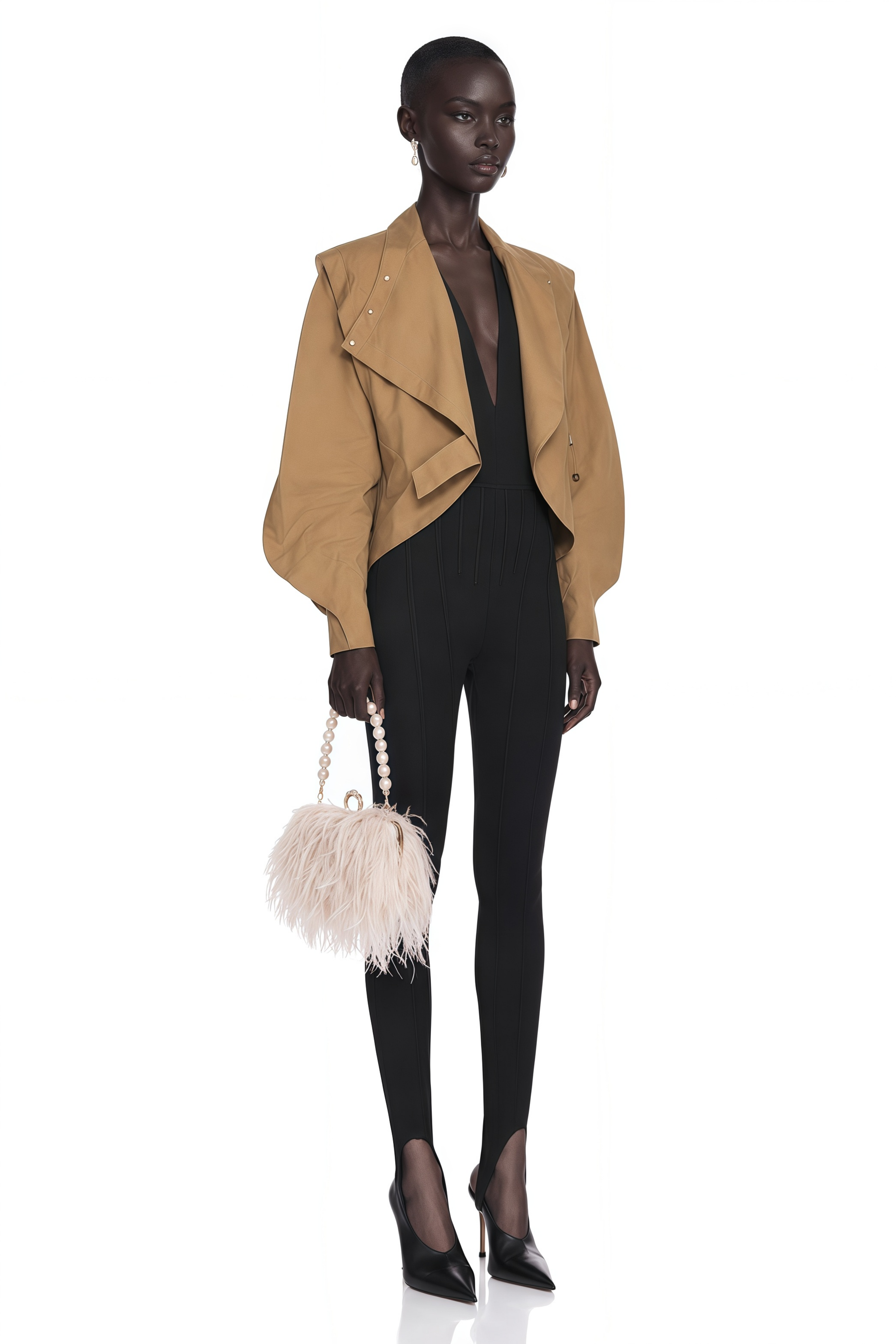 Mavis Brown Wrap Structured Jacket