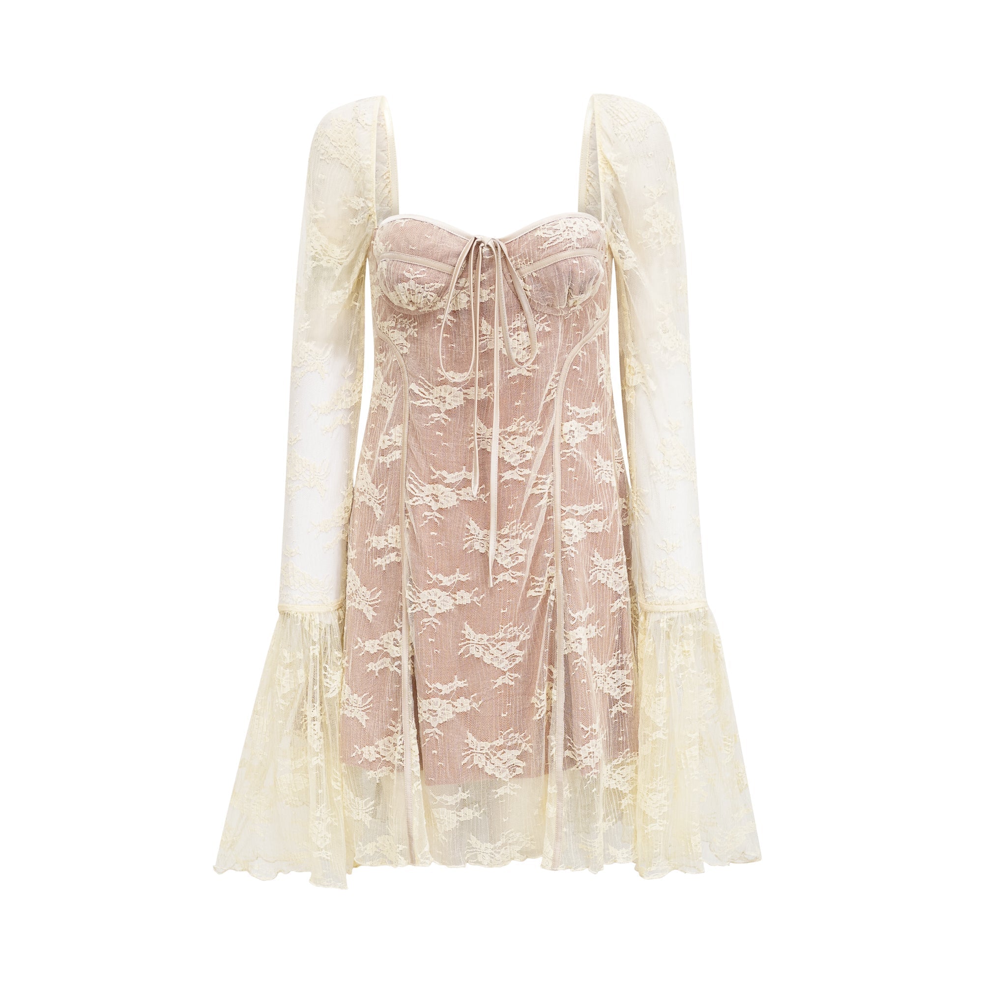 Cyrielle flared-cuff long-sleeved dress - Miss Rosier - Women's Online Boutique