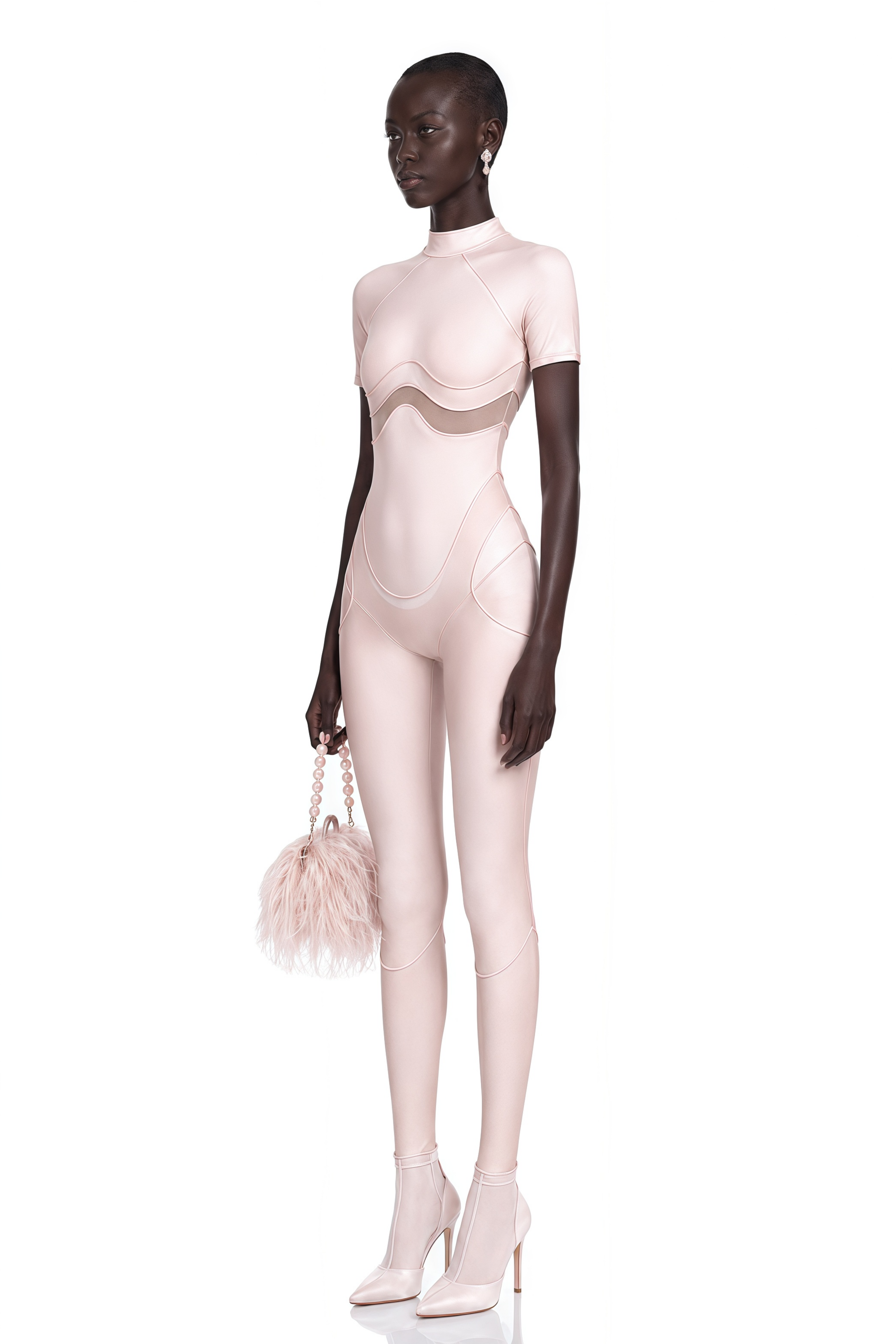 Zéro Pink Short Sleeve Catsuit
