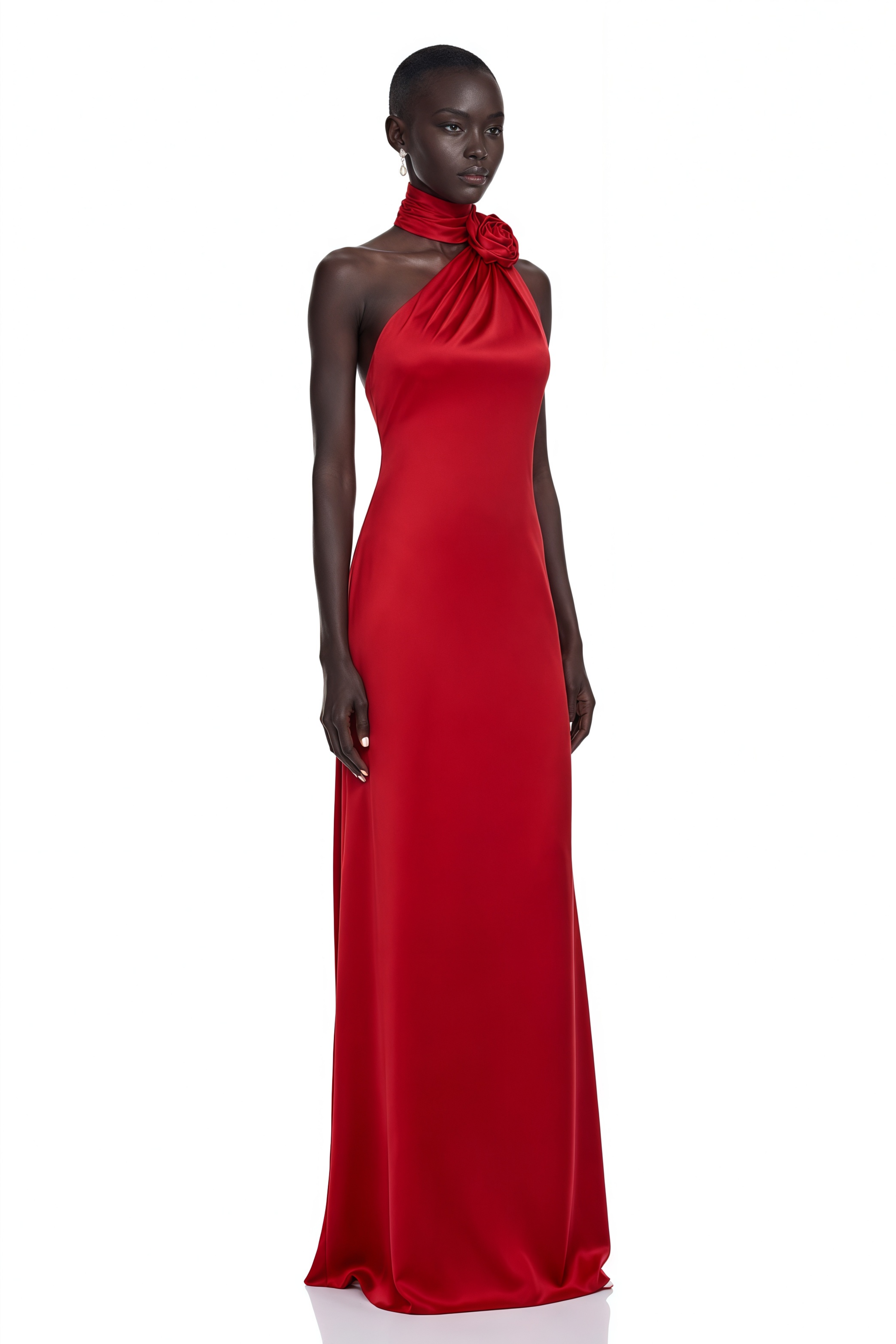 red halter neck bridesmaid dresses Frederica Halterneck 3D Petal Maxi Dress – Miss Rosier Size:Us Size 22W Birthday Dress Ideas: White gbm-whitedressshirts Burgundy bridesmaid helping you stay polished